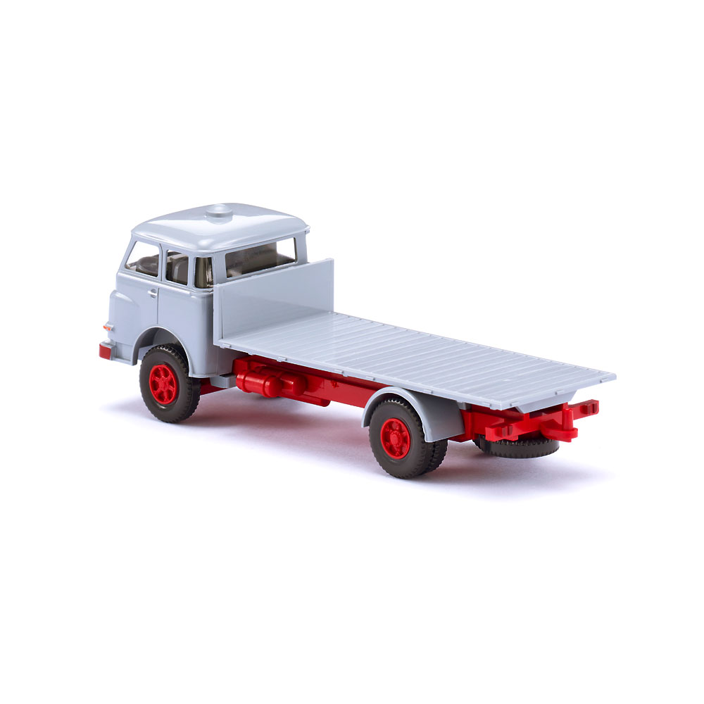 Wiking 041605 | MAN Pausbacke | Flachpritschen-Lkw | silbergrau | 1:87