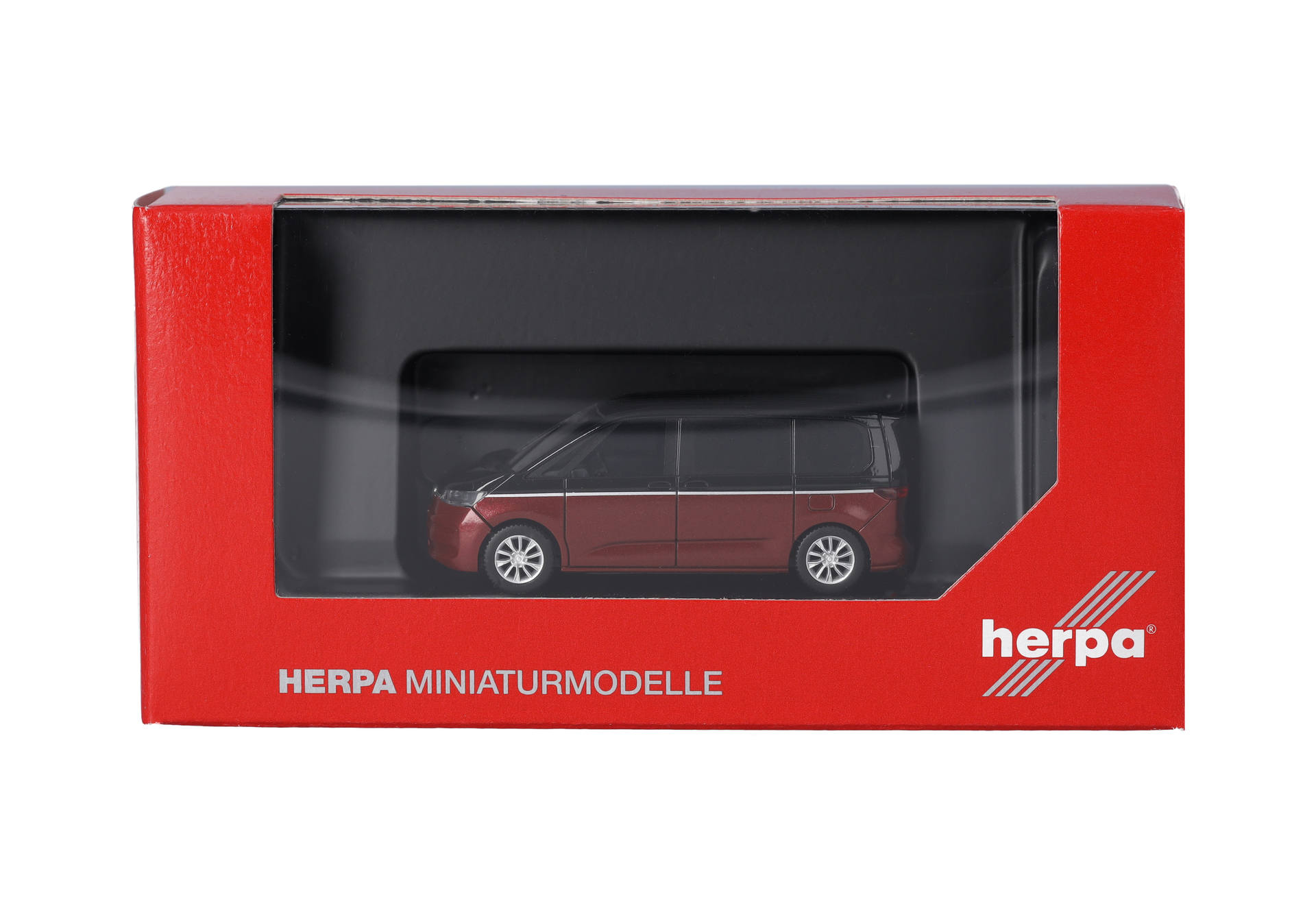 Herpa 430425-002 | Volkswagen (VW) Multivan | Deep-Black/Fortanarot | 1:87