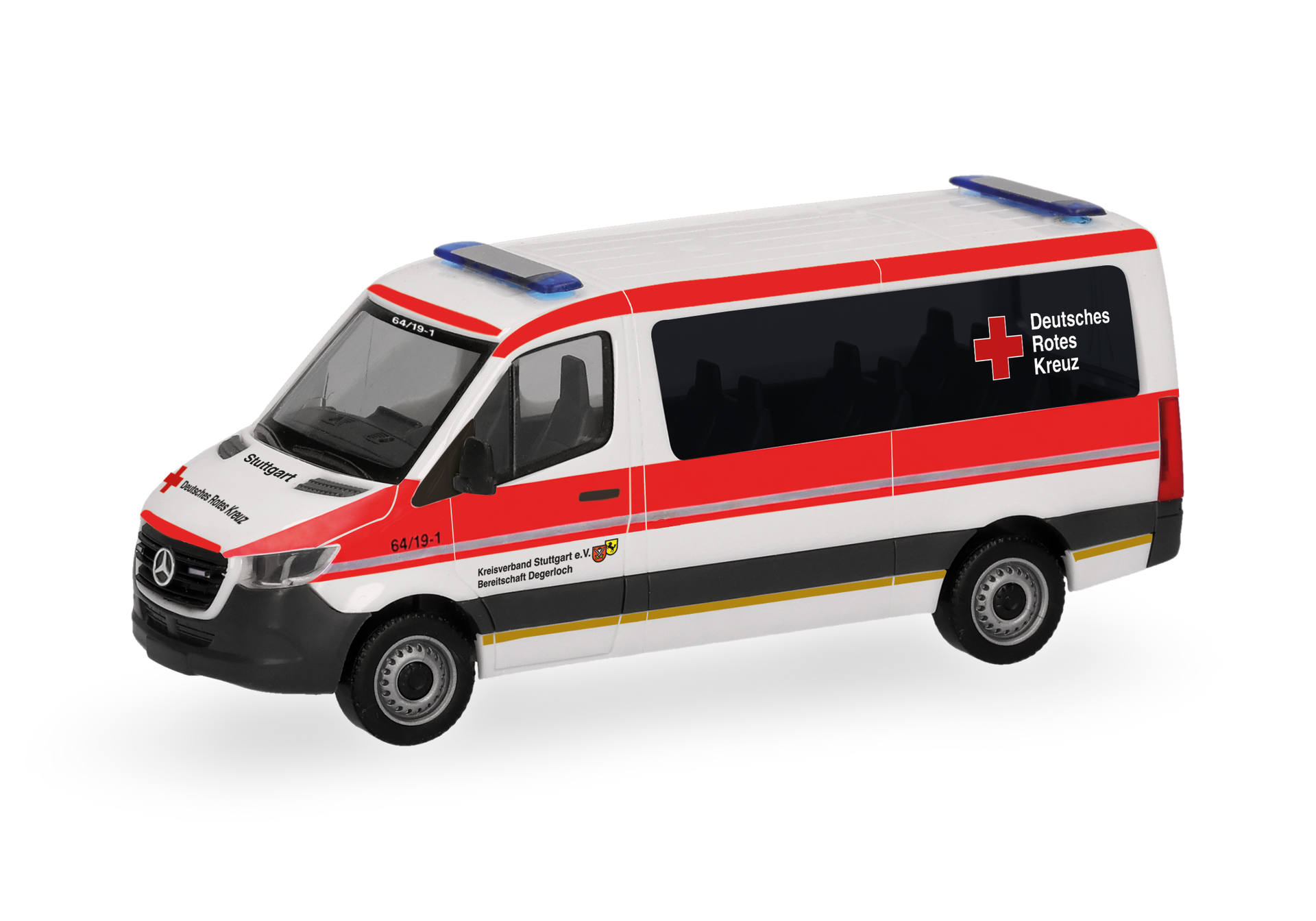 Herpa 099929 | Mercedes-Benz Sprinter '18 Bus FD | DRK Stuttgart Degerloch | 1:87