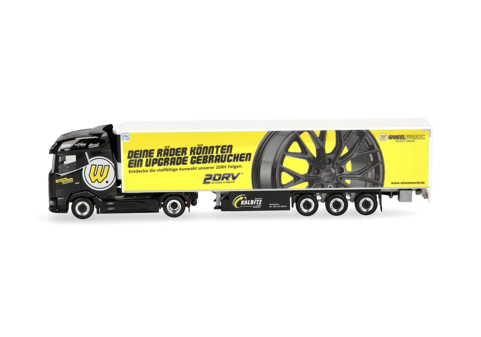 Herpa 961530 | DAF XG Kühlkoffer-Sattelzug | Spedition Kalbitz/Wheelworld-2DRV | 1:87