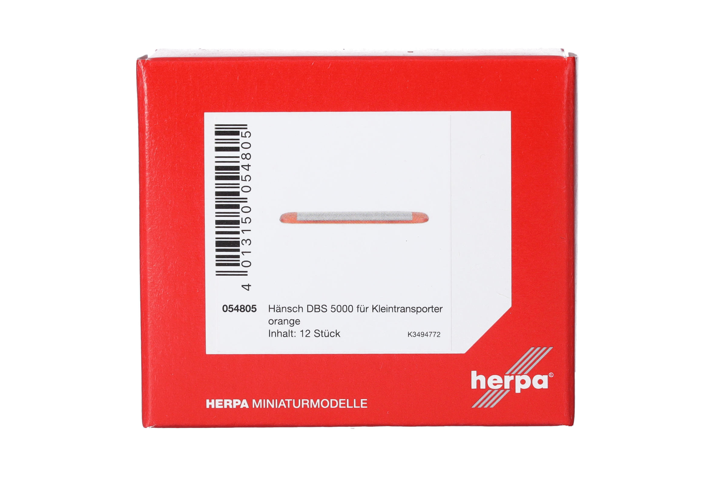 Herpa Zubehör 054805 | Hänsch DBS 5000 für Kleintransporter | orange transparent | 1:87