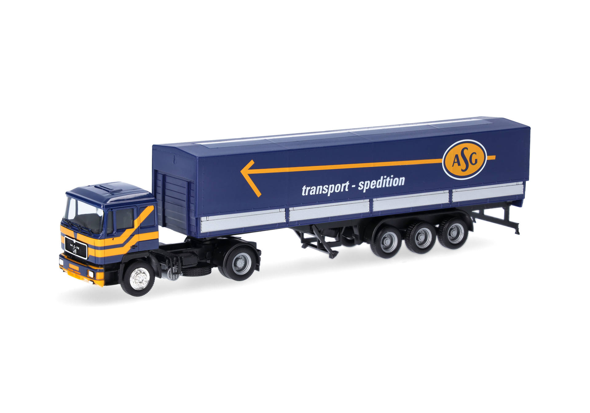 Herpa 319638 | MAN F90 Planen-Sattelzug "ASG" (Schweden) | 1:87