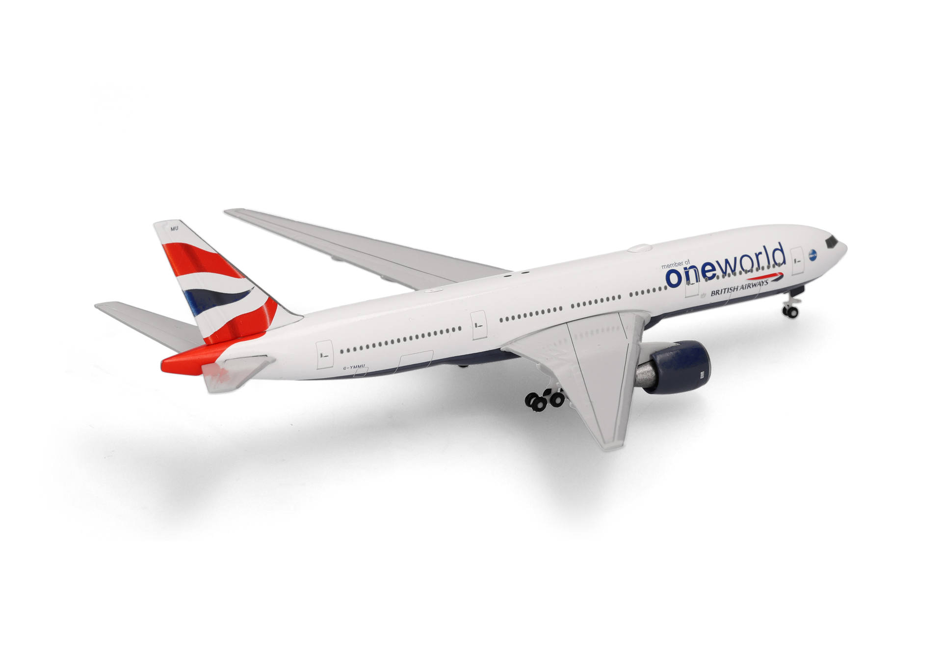 Herpa Wings 539135 | British Airways | Boeing 777-200 "oneworld" – G-YMMU | 1:500