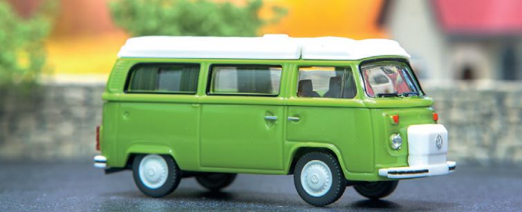 Wiking 031807 | VW T2b Campingbus | grün | 1:87