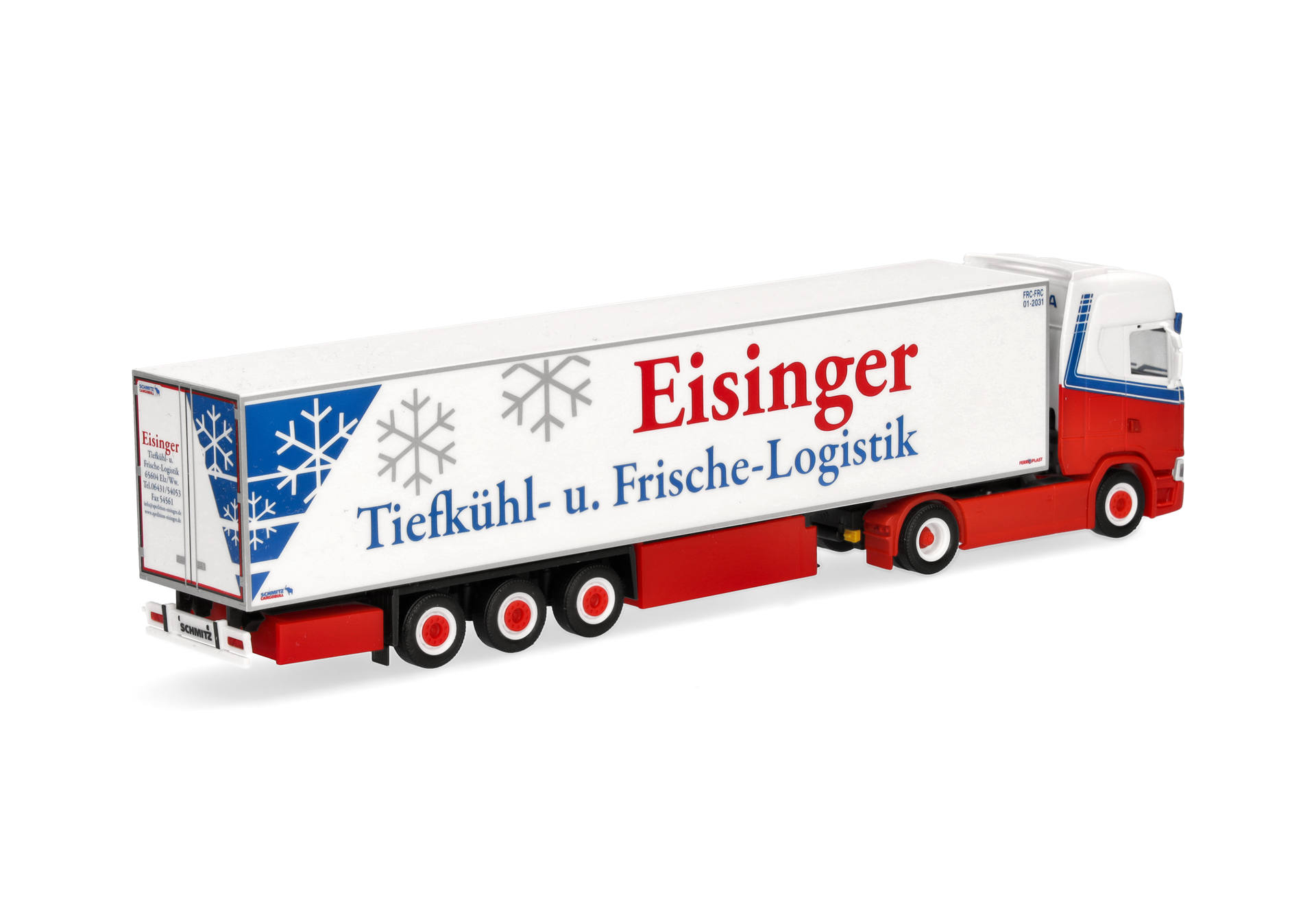 Herpa 318594 | Scania CS 20 HD Kühlkoffer-Sattelzug | Eisinger | 1:87