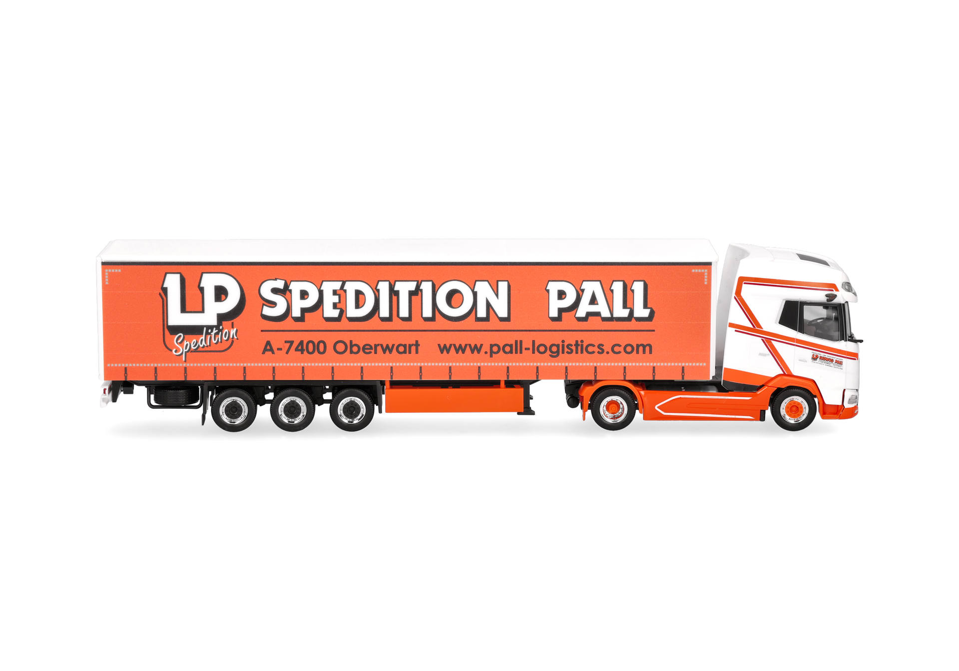 Herpa 319126 | DAF XG+ | Gardinenplanen-Sattelzug | Ludwig Pall (A) | 1:87
