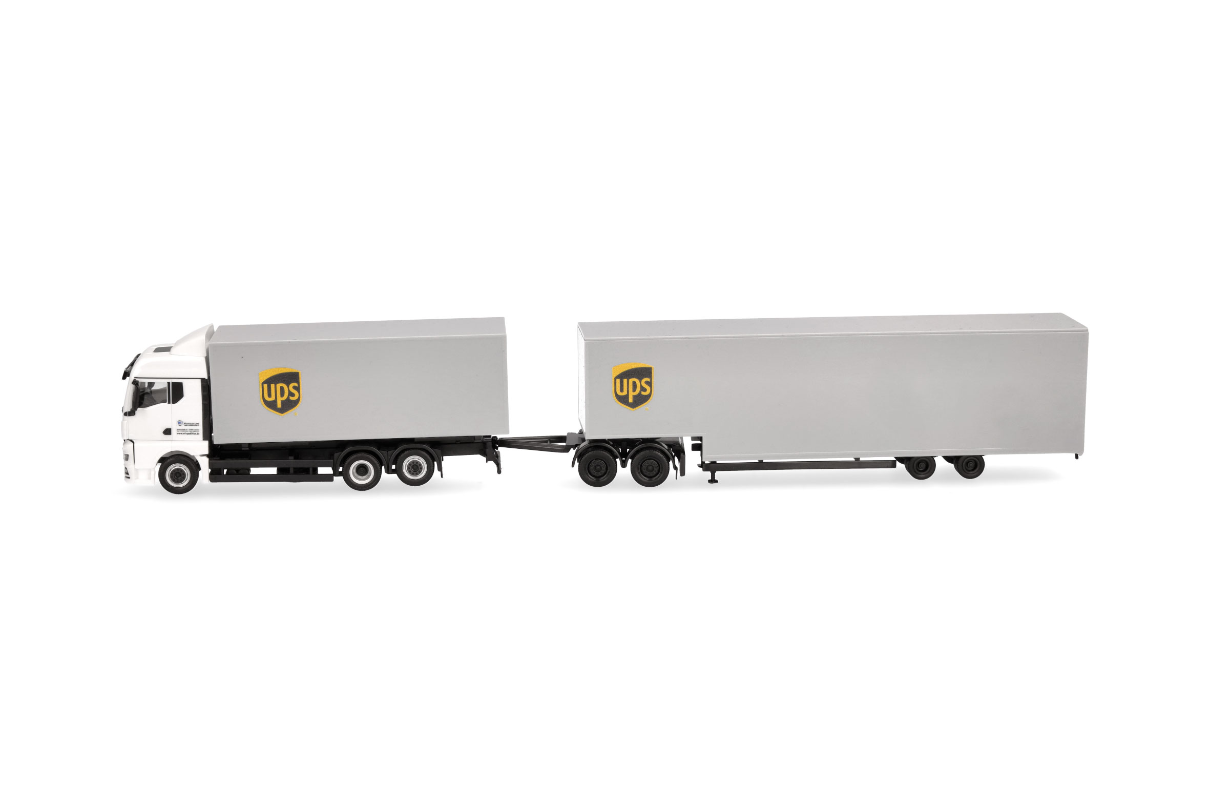 Herpa 318570 | MAN TGX GM Wechselkoffer-LKW mit Jumbokofferauflieger | UPS  | 1:87