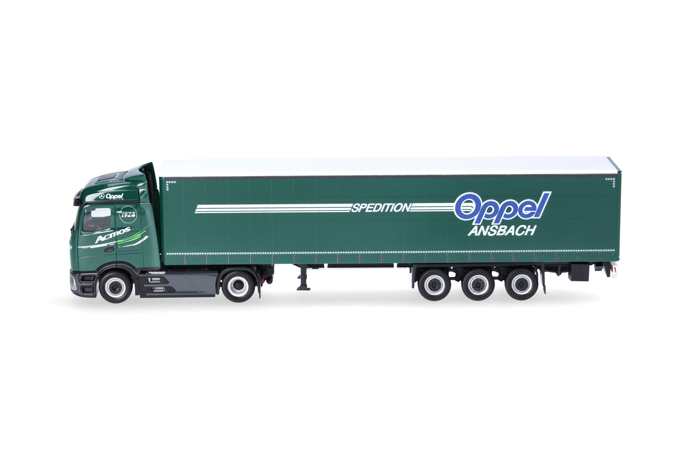 Herpa 319072 | MB Actros Procabin Streamspace | curtain canvas semitrailer truck | Oppel Ansbach | 1:87