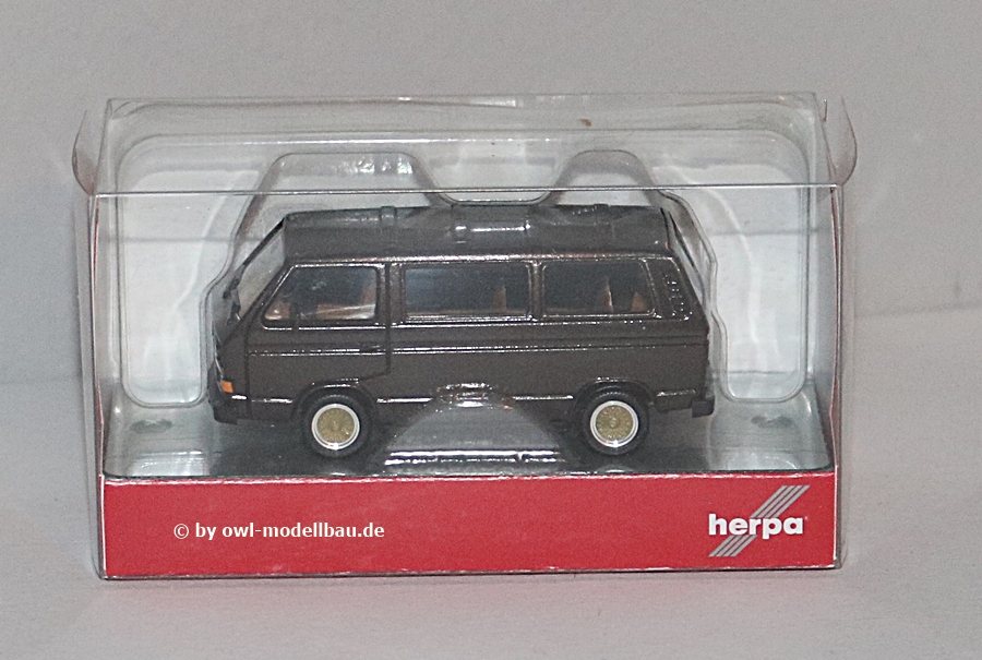 Herpa 430876-002 - VW T3 Bus mit BBS-Felgen, broncebeige metallic. 1:87