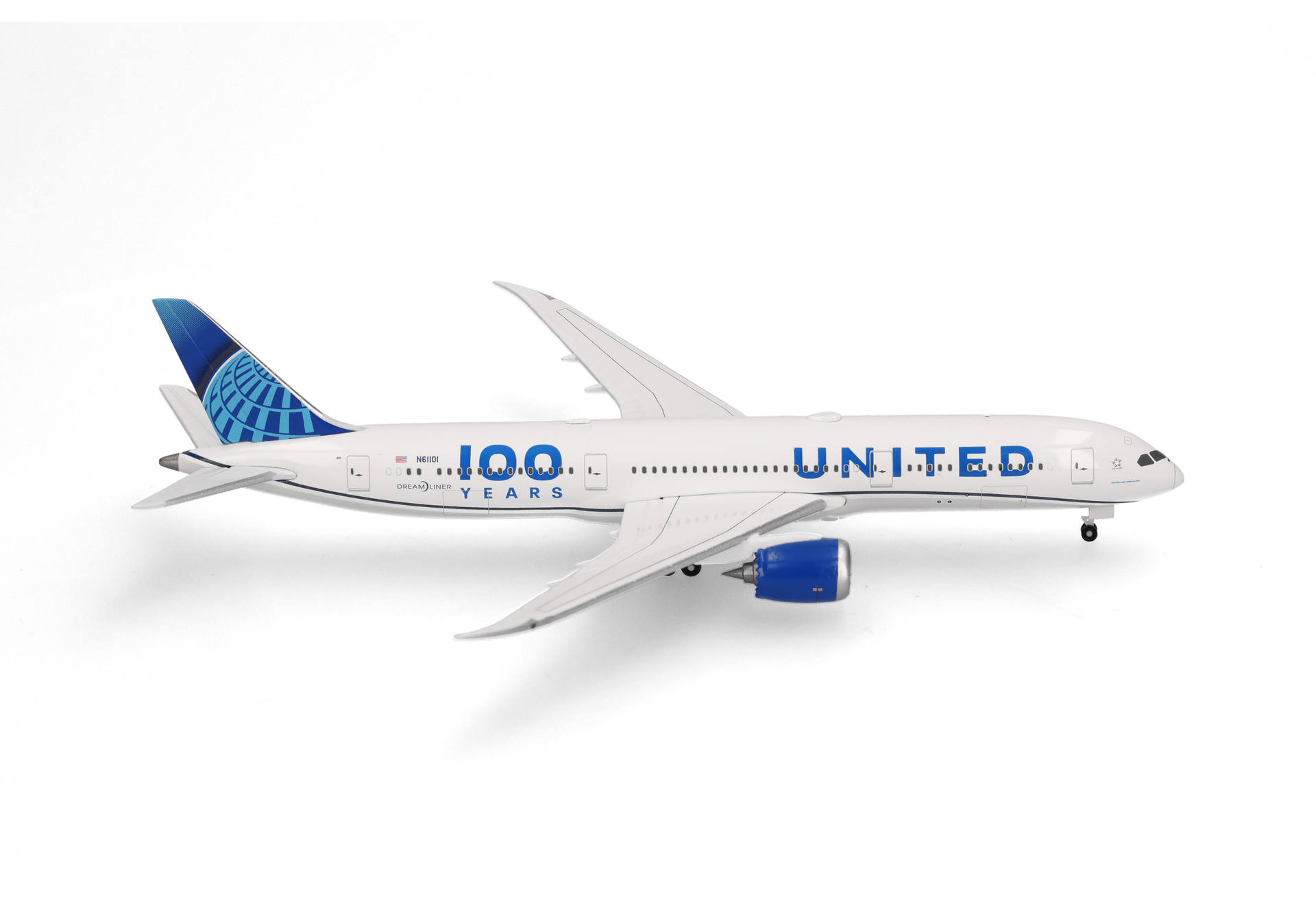 Herpa Wings 539050 | United Airlines | Boeing 787-9 Dreamliner | 100 Years – N61101 | 1:500