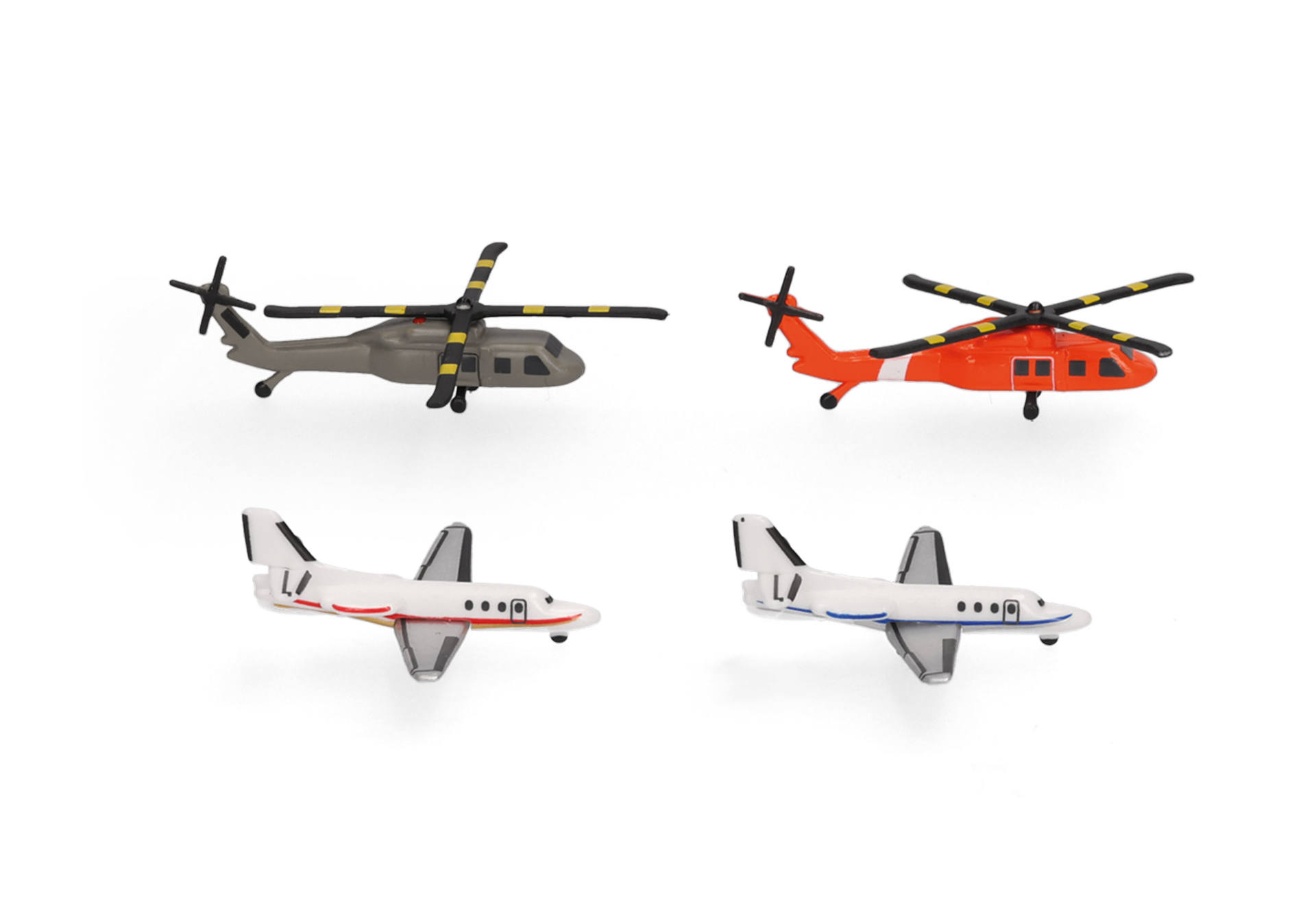 Herpa Wings 535939-001 | Helicopter and Bizjet set (2+2) | 1:500