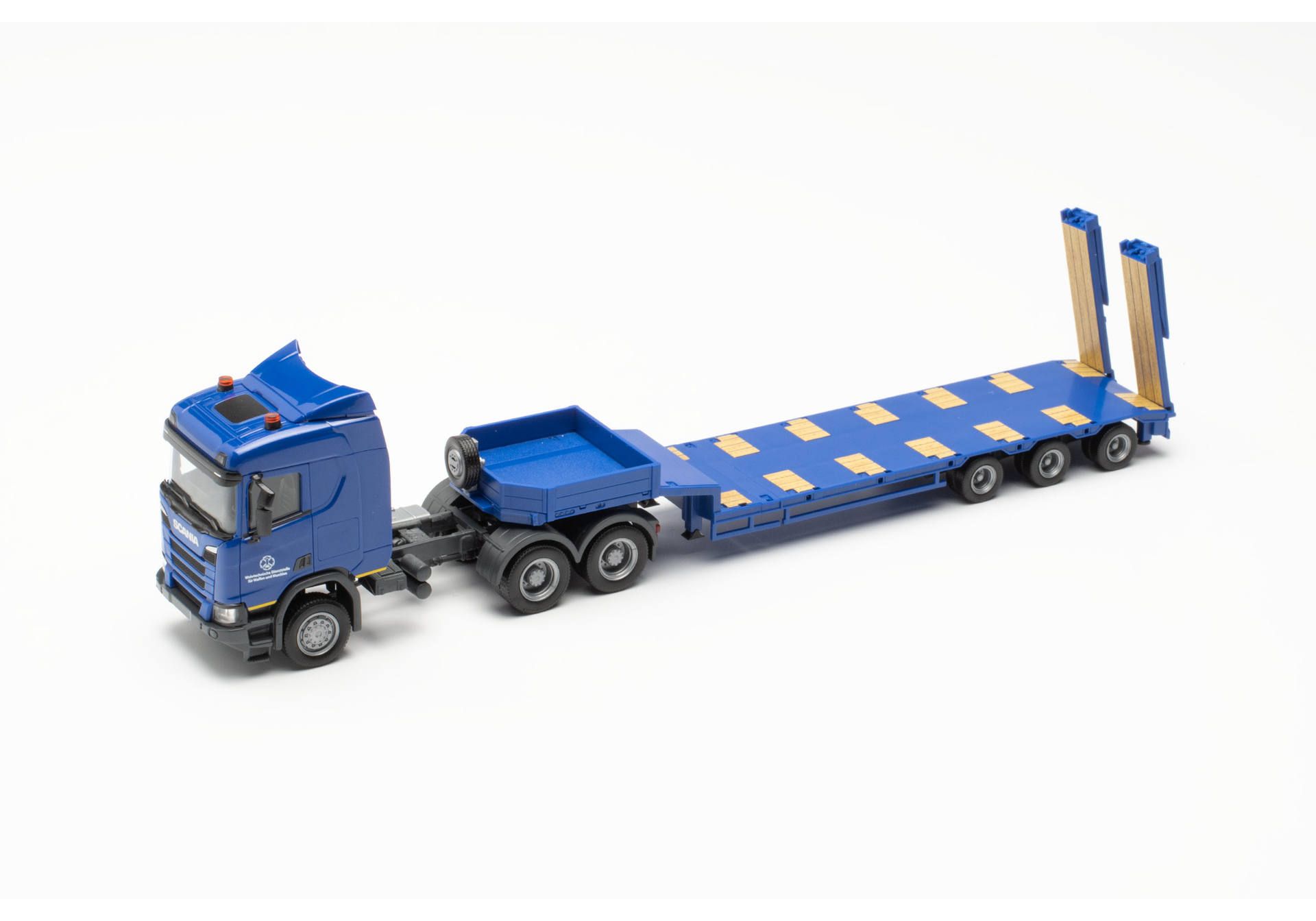 Herpa 747035 | Scania CR ND | Semitieflade-Sattelzug | Wehrtechnische Dienststelle für Waffen und Munition | 1:87