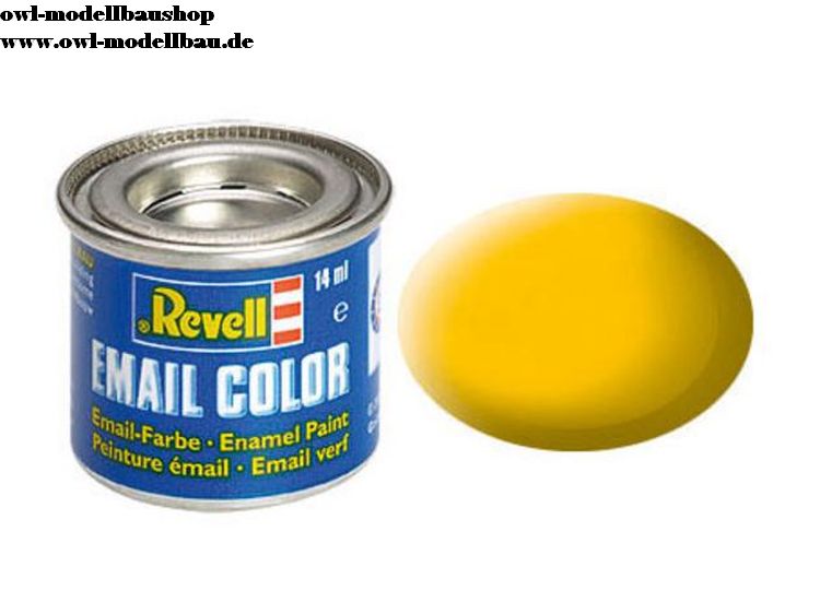 Revell Email Color Farben, Dose 14 ml, 88 verschiedene Farbtöne-32115, matt, gelb, RAL 1017