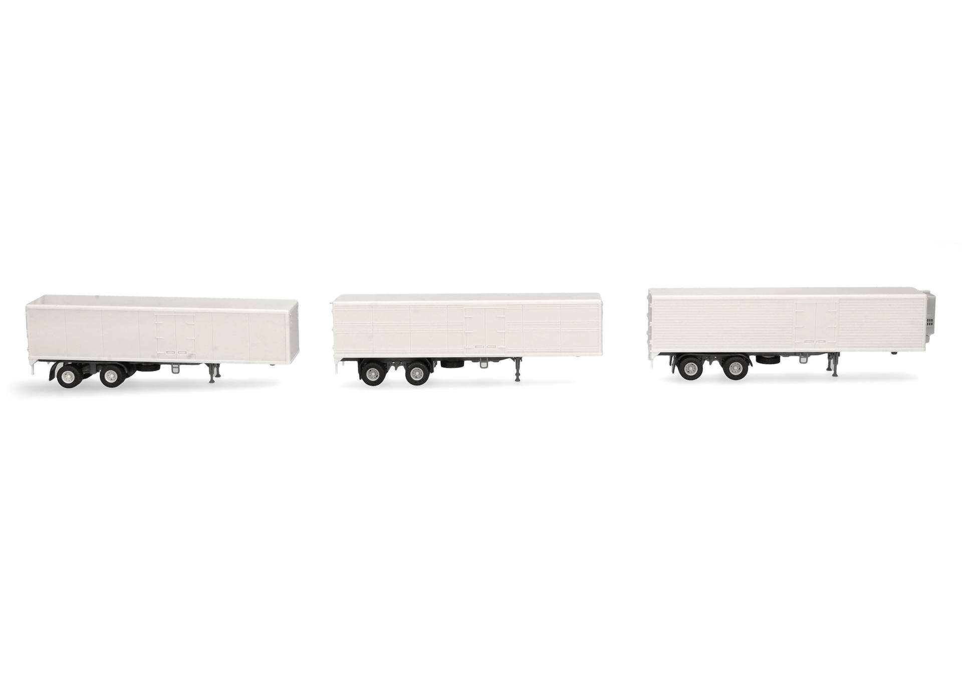Herpa/Schwarz 87MBS026512 | Set mit drei undekorierten Kofferaufliegern | 1:87