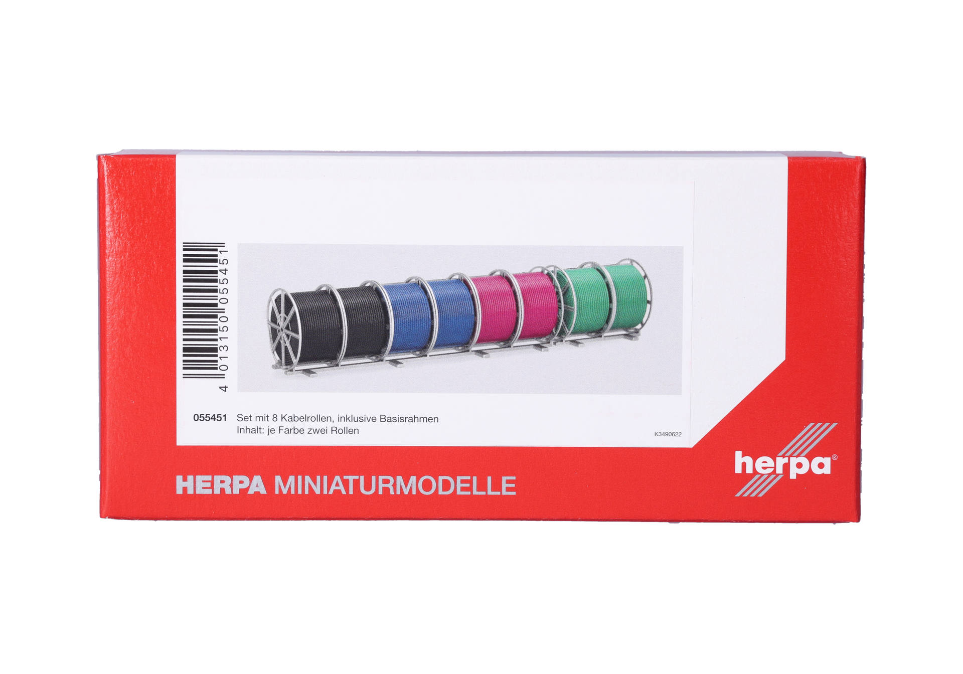 Herpa Zubehör 055451 | Set mit 8 Kabelrollen und Basisrahmen | 1:87