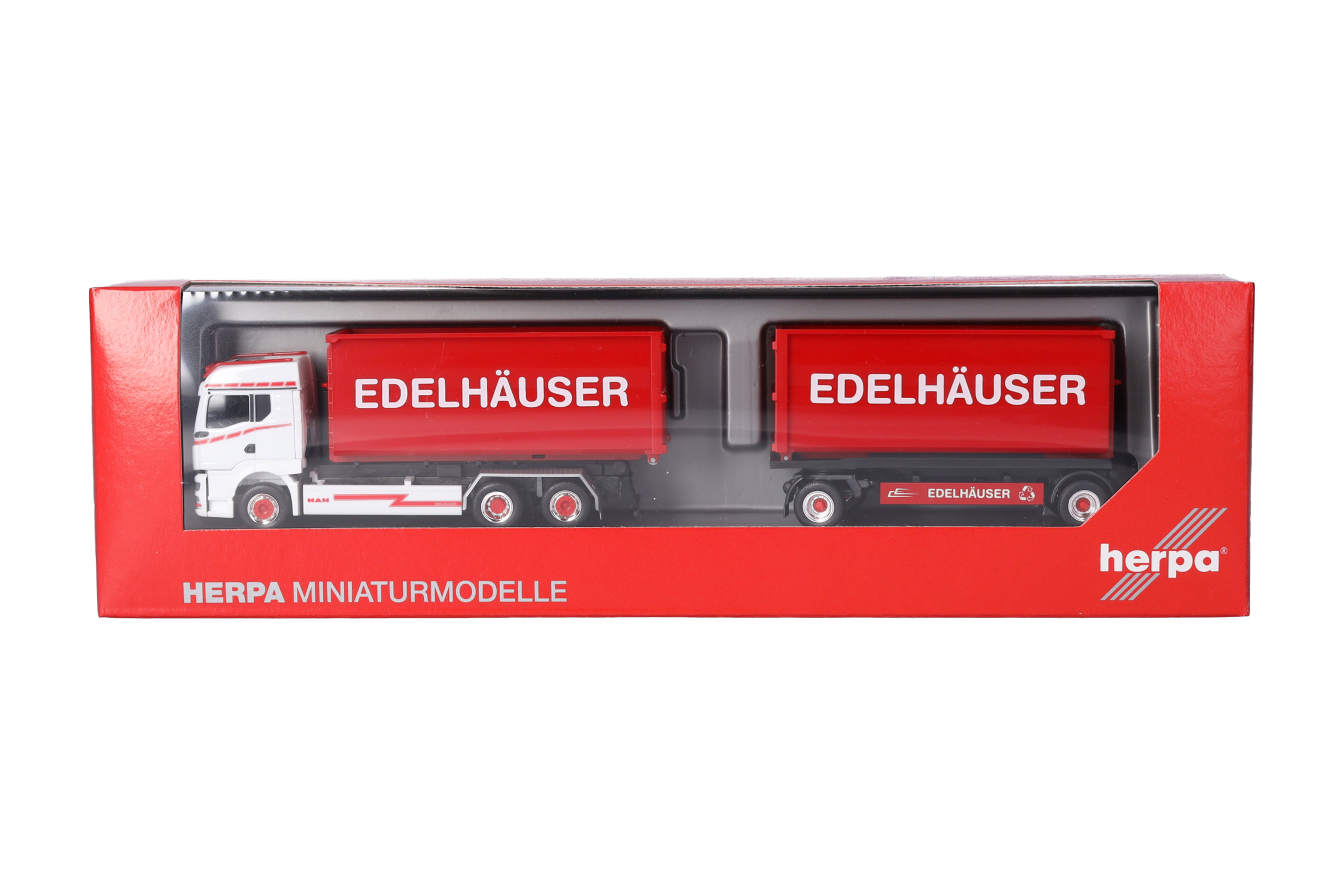 Herpa  319317 | MAN TGS TM | Abrollmulden-Hängerzug | Edelhäuser | 1:87