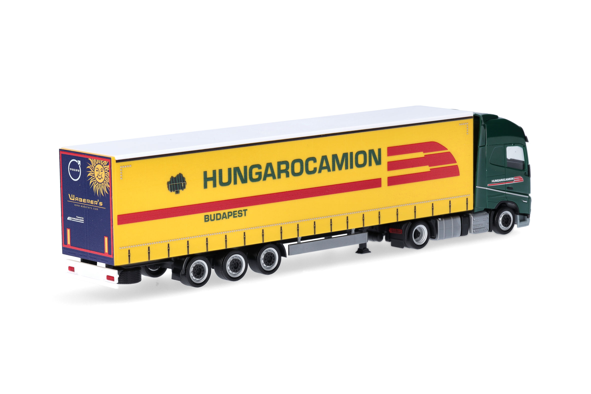Herpa 317481 | Volvo FH Gl. XL 2020 | Gardinenplanen-Sattelzug | Hungarocamion | 1:87