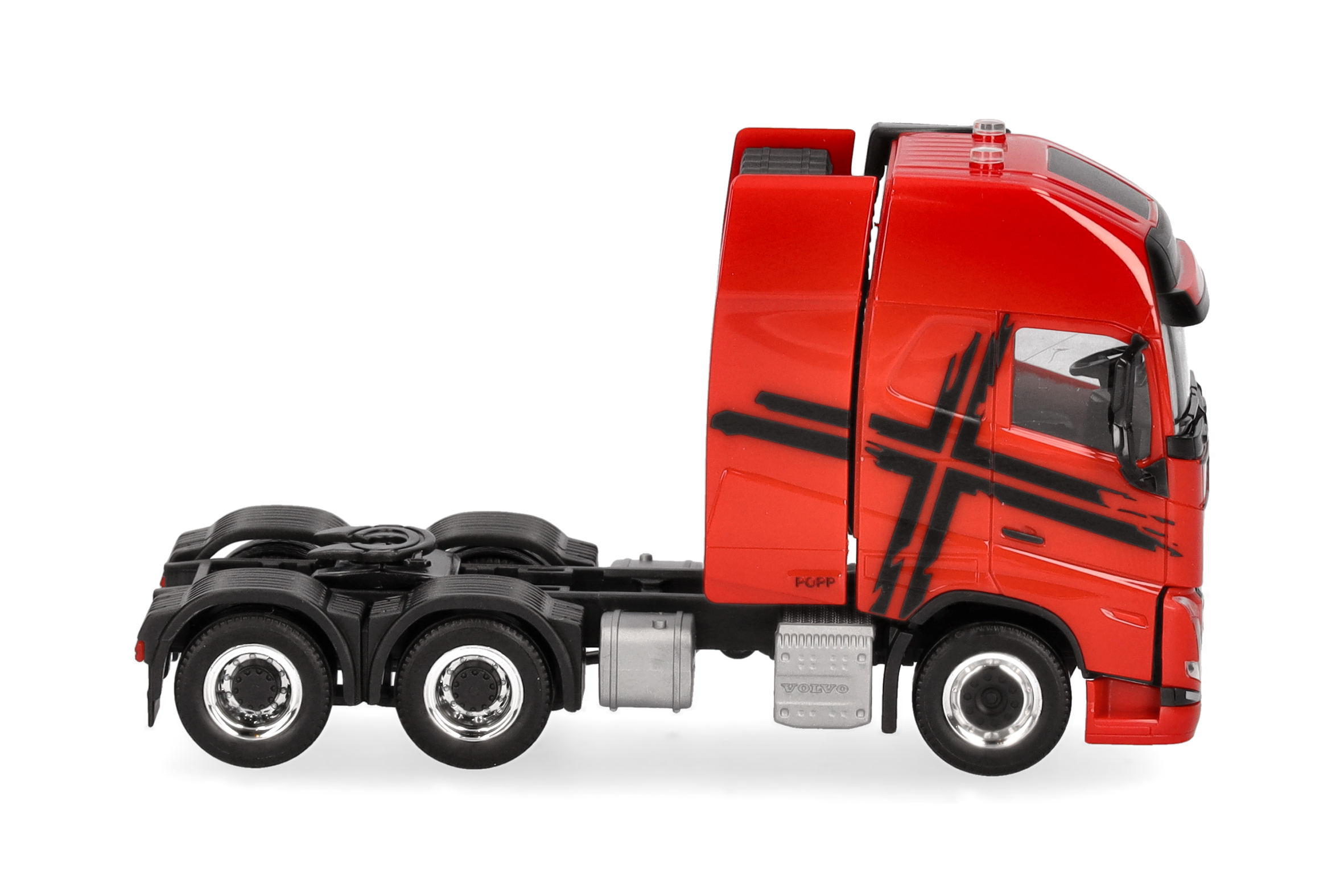 Herpa 318624-002 | Volvo FH 16 GL XL 2020 mit Schwerlastturm 3achs |  rot-schwarz | 1:87