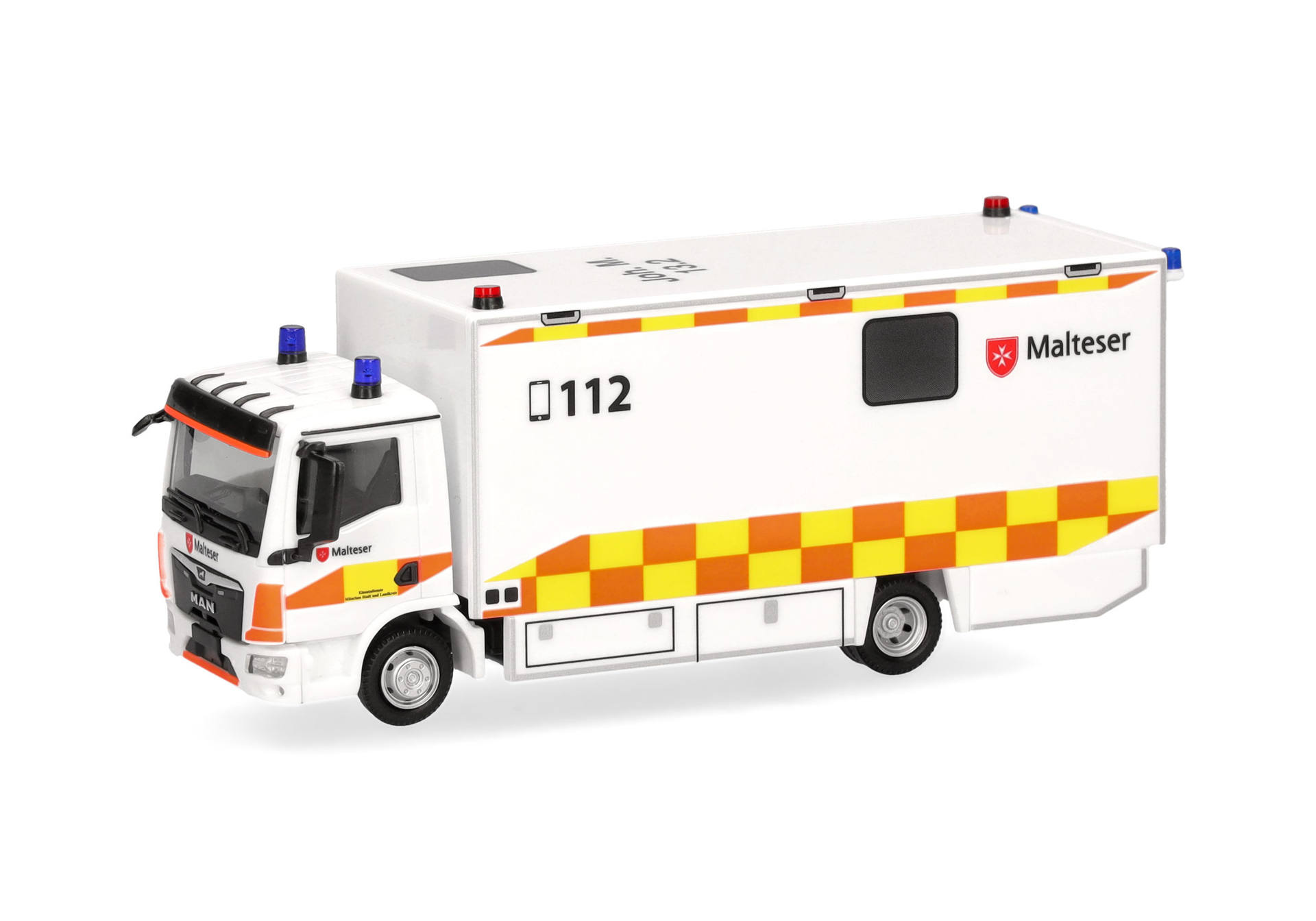 Herpa 098809 | MAN TGL CC Koffer-LKW | Malteser München | 1:87