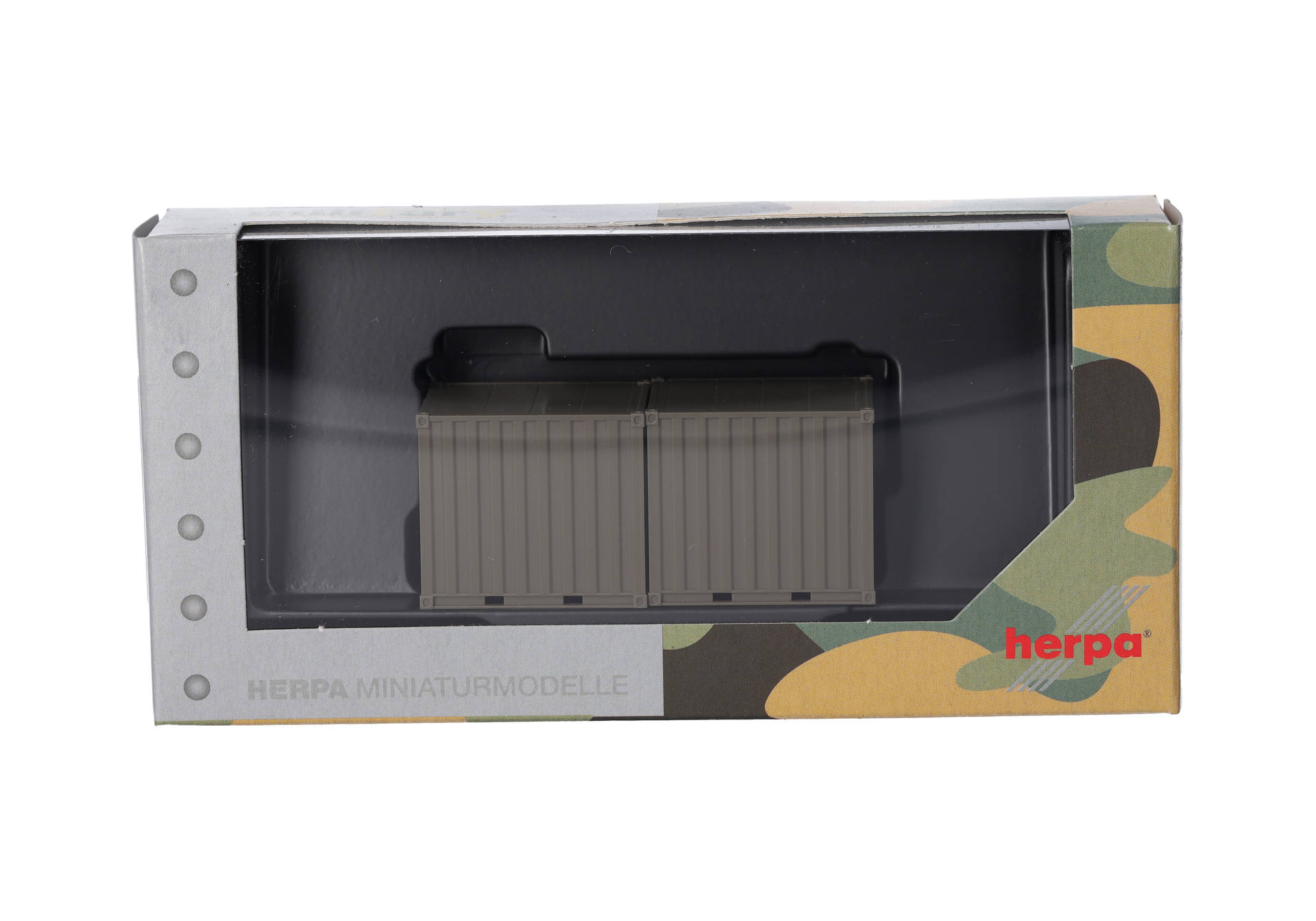 Herpa Zubehör 747110 | 2x 10ft Container | Heer | Braungrau (unbedruckt) | 1:87