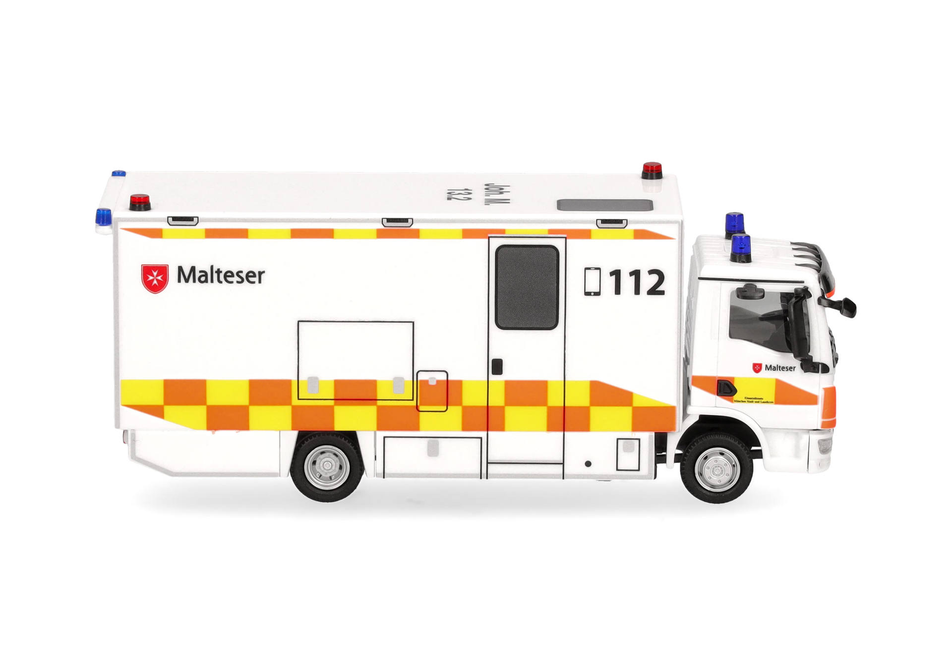 Herpa 098809 | MAN TGL CC Koffer-LKW | Malteser München | 1:87