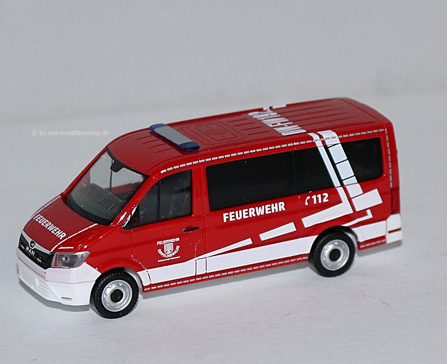 Herpa 953023 | MAN TGE Bus | Feuerwehr Dippoldiswalde | Dachkennung 192 | 1:87