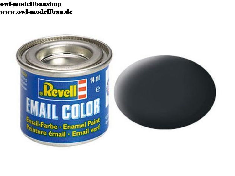Revell Email Color Farben, Dose 14 ml, 88 verschiedene Farbtöne-32109, matt, anthrazit, RAL 7021
