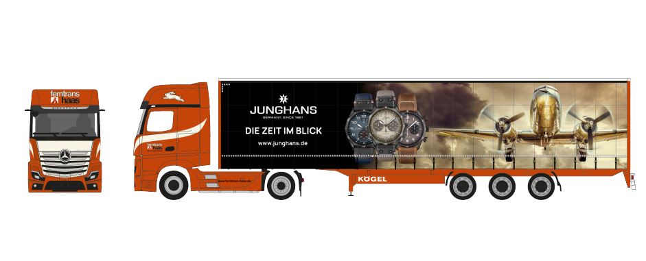 Herpa 956215 | MB Actros L Gigaspace Lowliner-Sattelzug | Ferntrans Haas/Junghans | 1:87