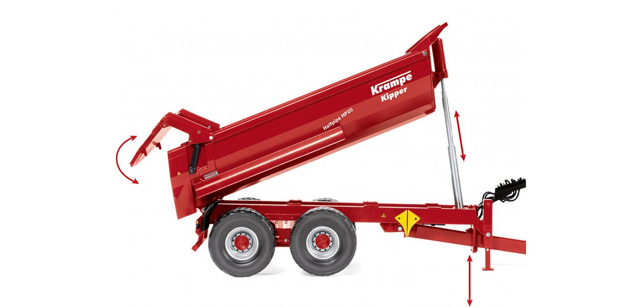 Wiking 077854 - Krampe Tandem-Halbrundmulde Halfpipe HP 20. 1:32