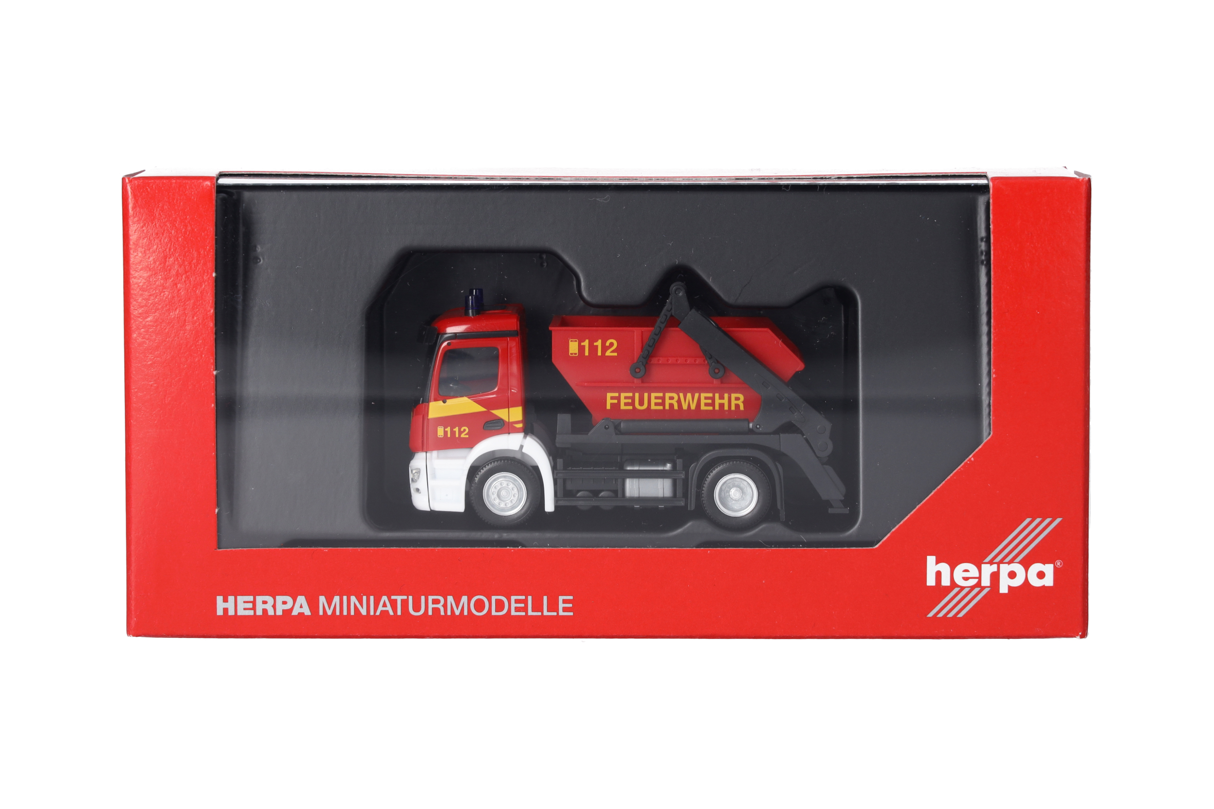 Herpa 098250 | Mercedes-Benz Actros S Absetzkipper AK12 | Feuerwehr | 1:87