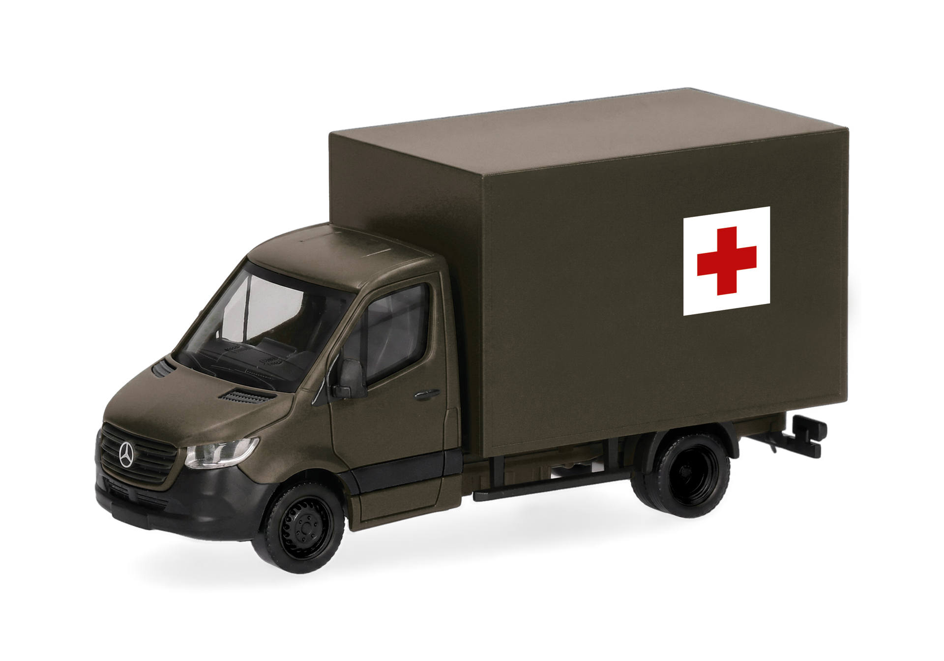 Herpa 700979 | MB Sprinter '18 mit Kofferaufbau | Schweizer Armee/Rotes Kreuz (CH)| 1:87