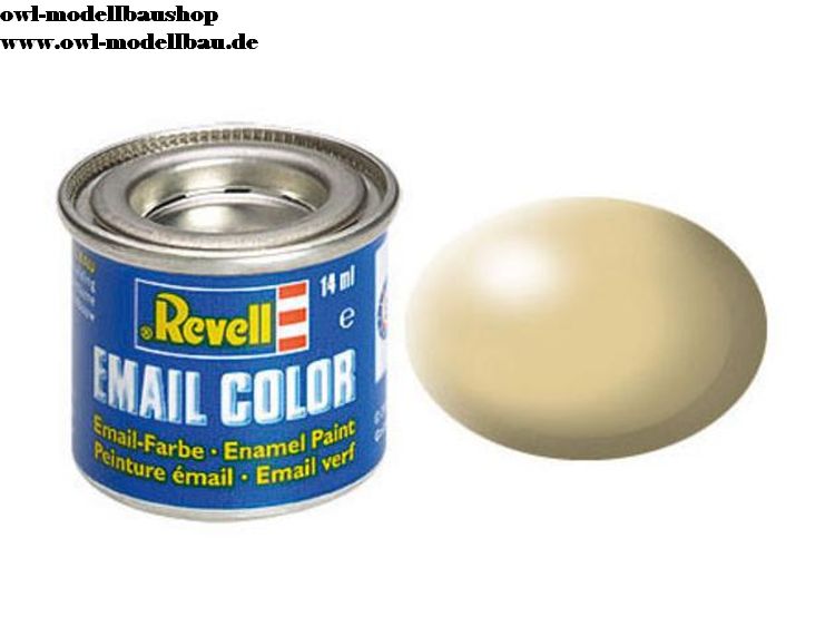 Revell Email Color Farben, Dose 14 ml, 88 verschiedene Farbtöne-32314, seidenmatt, beige, RAL 1001