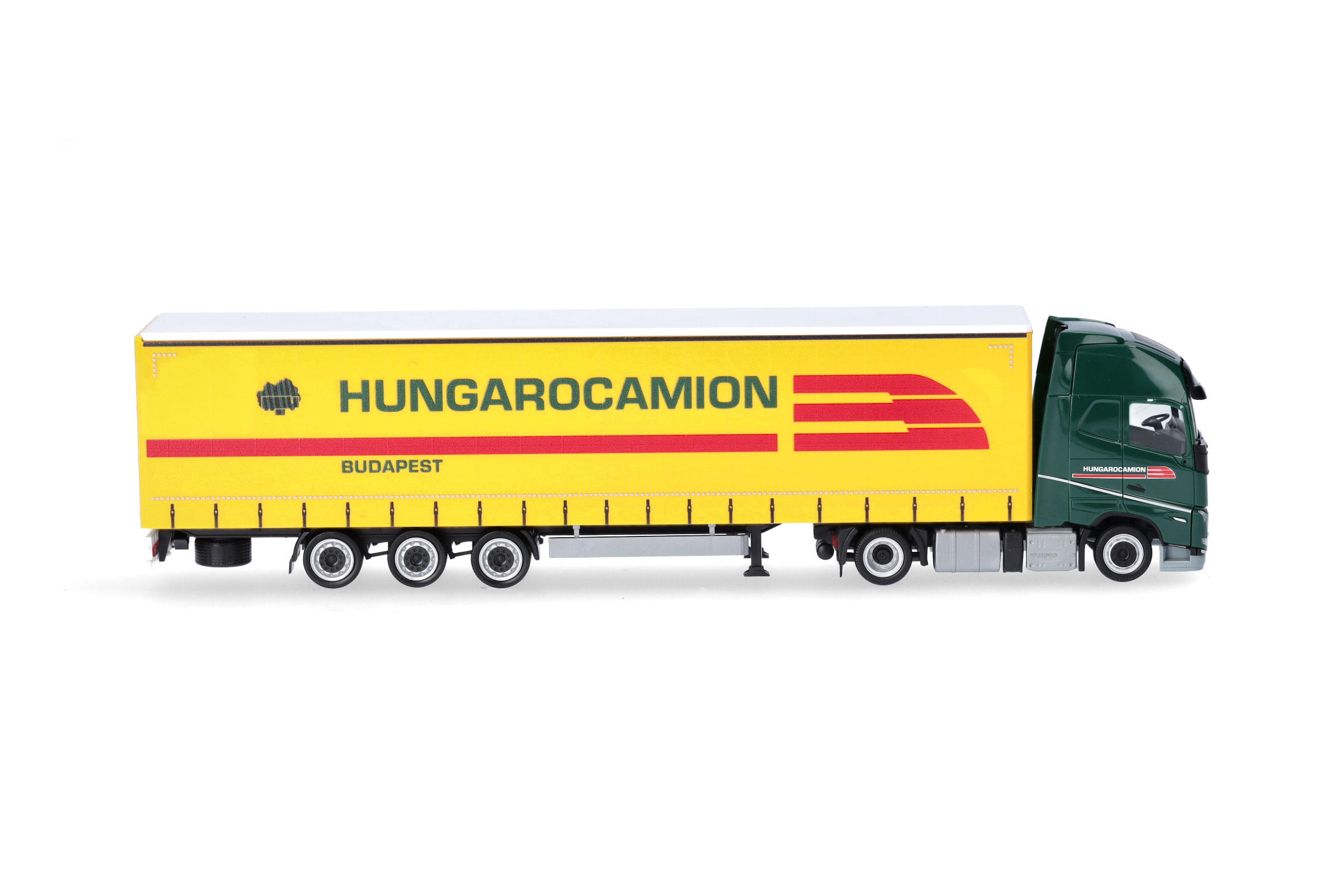 Herpa 317481 | Volvo FH Gl. XL 2020 | Gardinenplanen-Sattelzug | Hungarocamion | 1:87