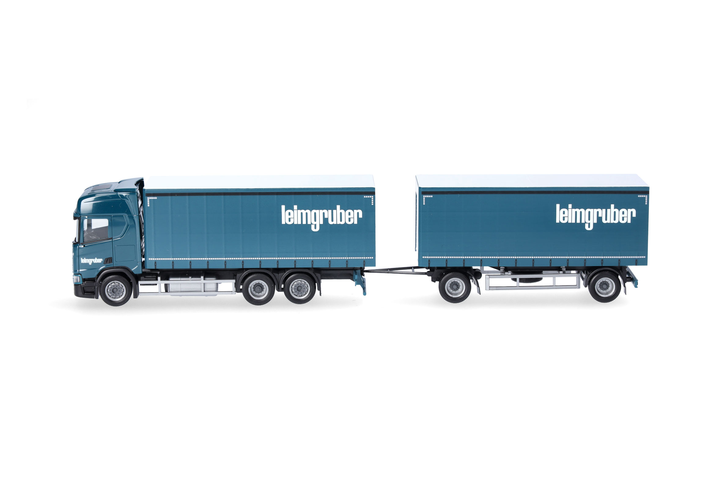 Herpa 958769 | Scania CR20 HD | Gardinenplanen-Hängerzug | Leimgruber | 1:87