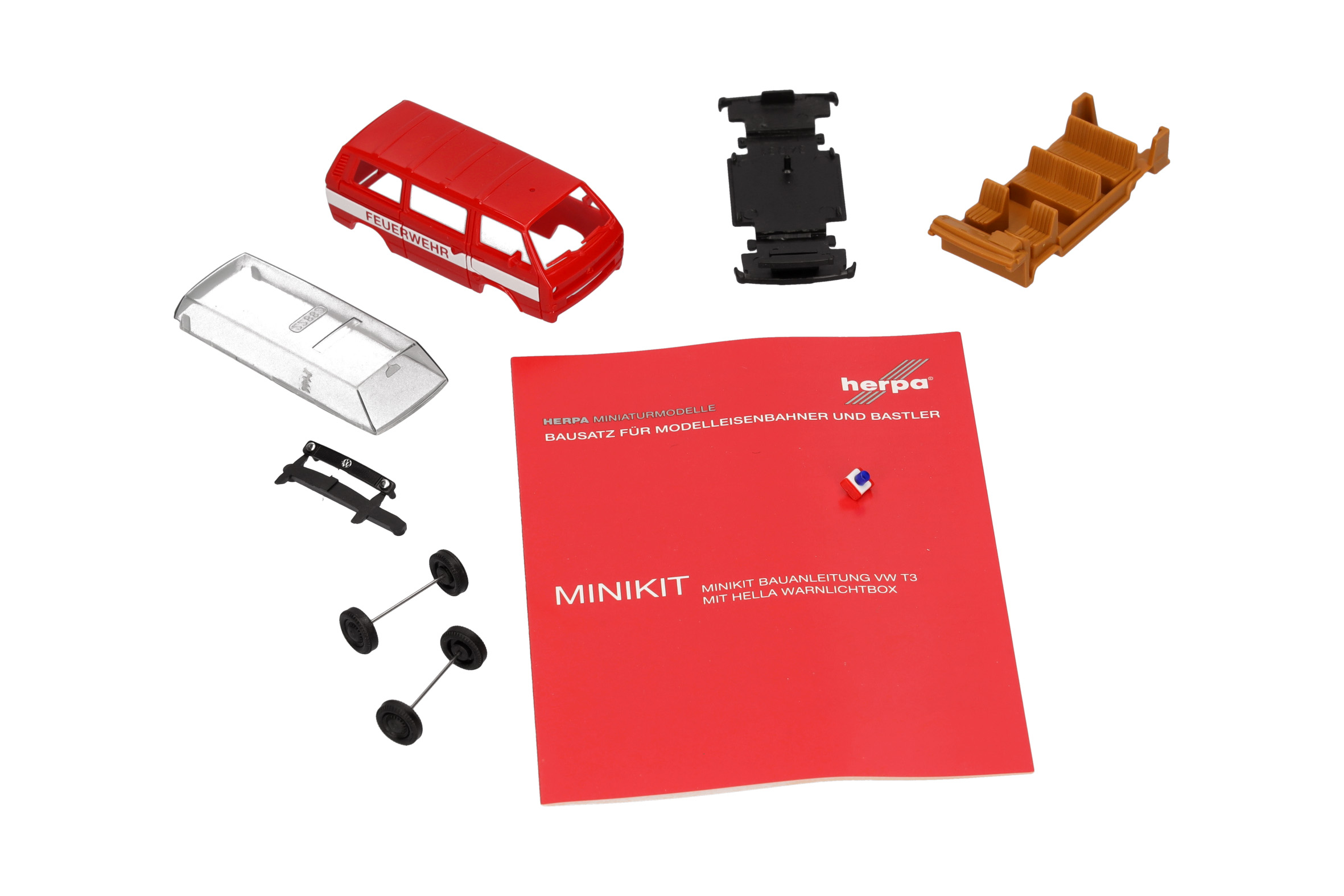 Herpa MiniKit 012591-002 | Volkswagen (VW) T3 Bus | Feuerwehr | 1:87