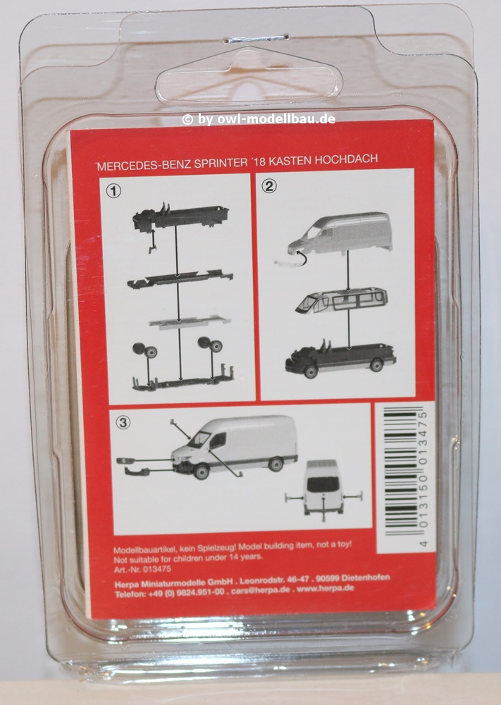 herpa Kit de modélisme MiniKit Puch G-Classe (W460) Cabriolet, Miniature à l 'échelle 1:87, pièce de Collection, kit de modélisme, Plastique, Couleur : Blanc/Rouge