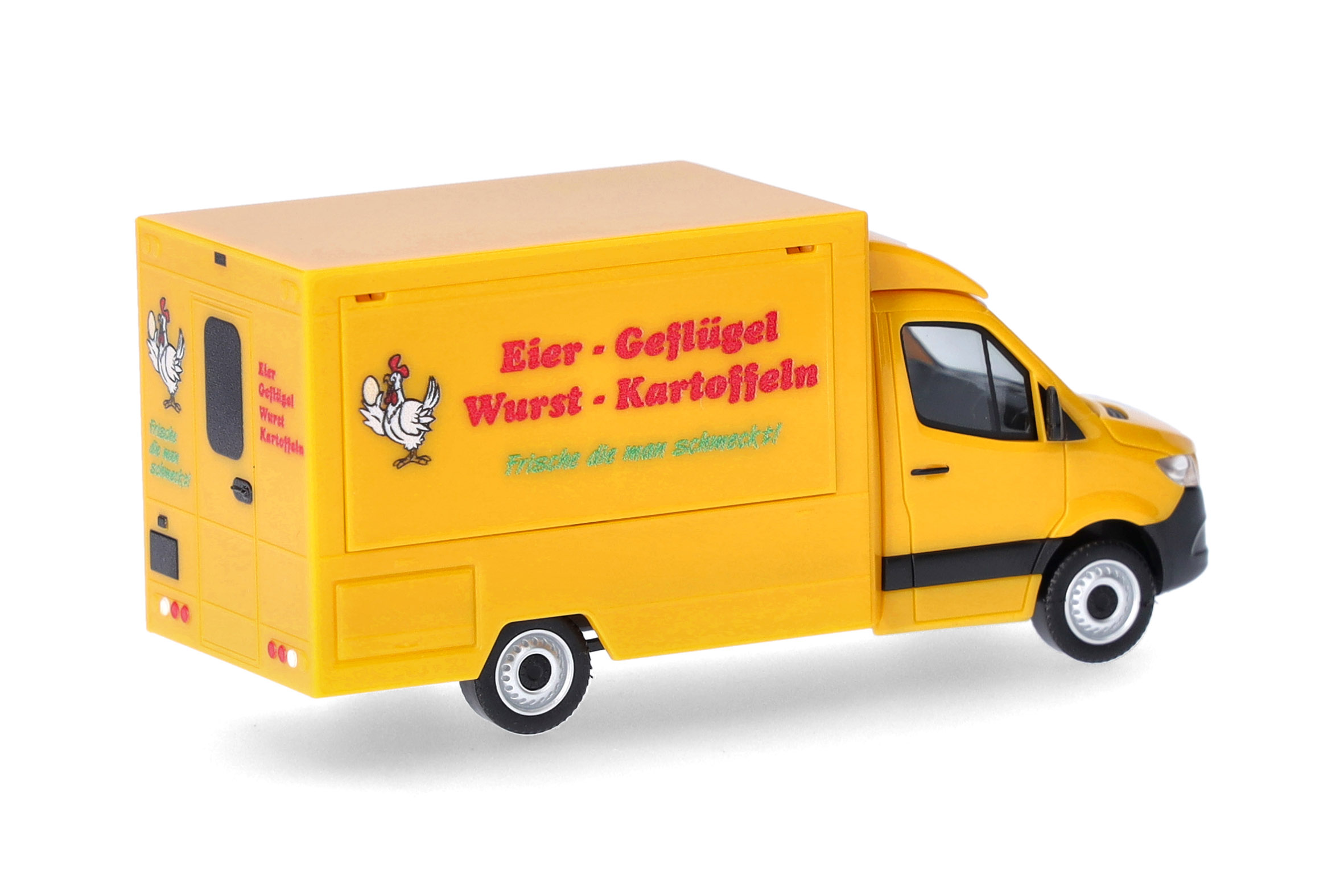 Herpa 098656 | MB Sprinter '18 Foodtruck | Eier, Geflügel, Wurst, Kartoffeln | 1:87
