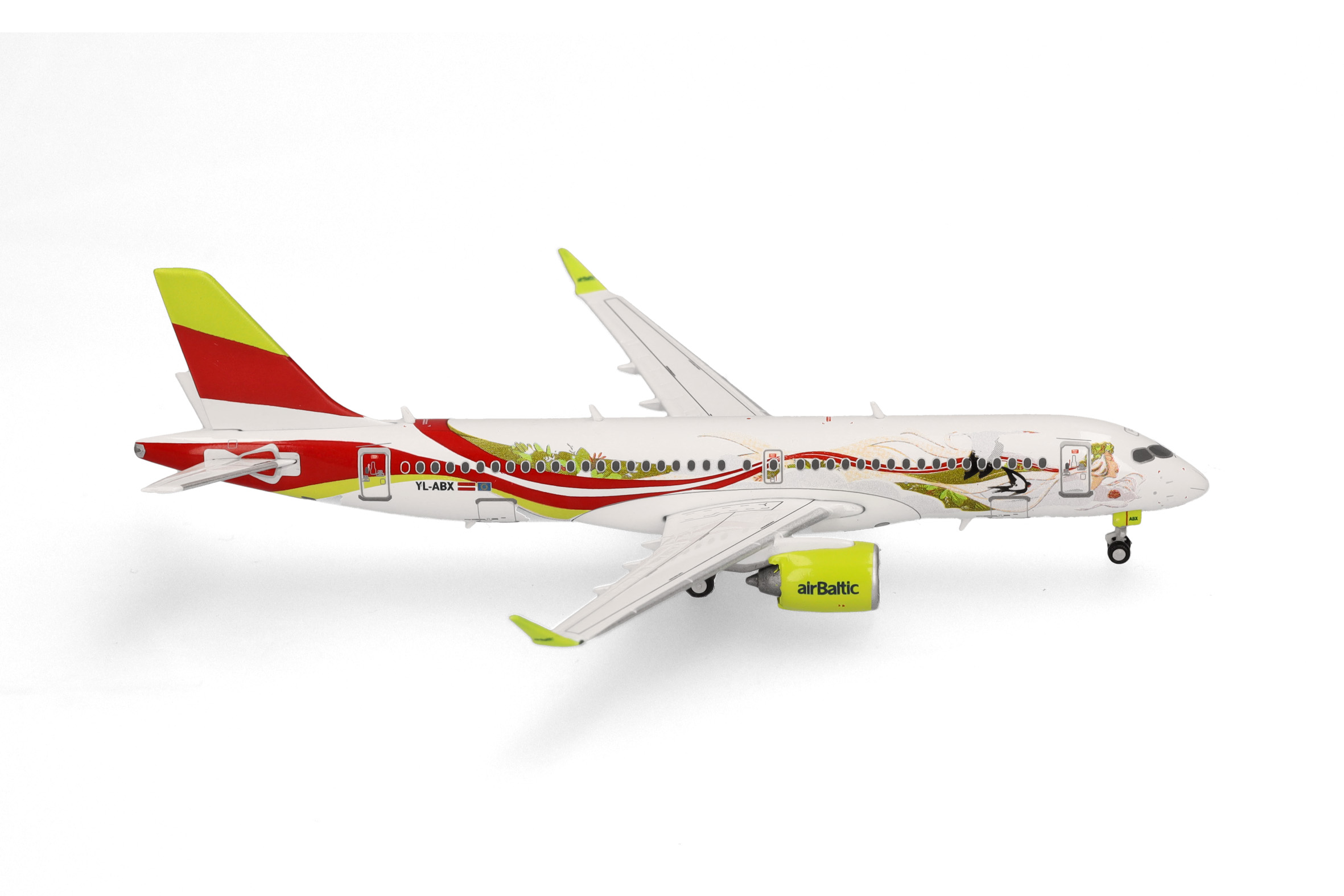Herpa Wings 562850 | airBaltic | Airbus A220-300 | 50th A220 | 1:500