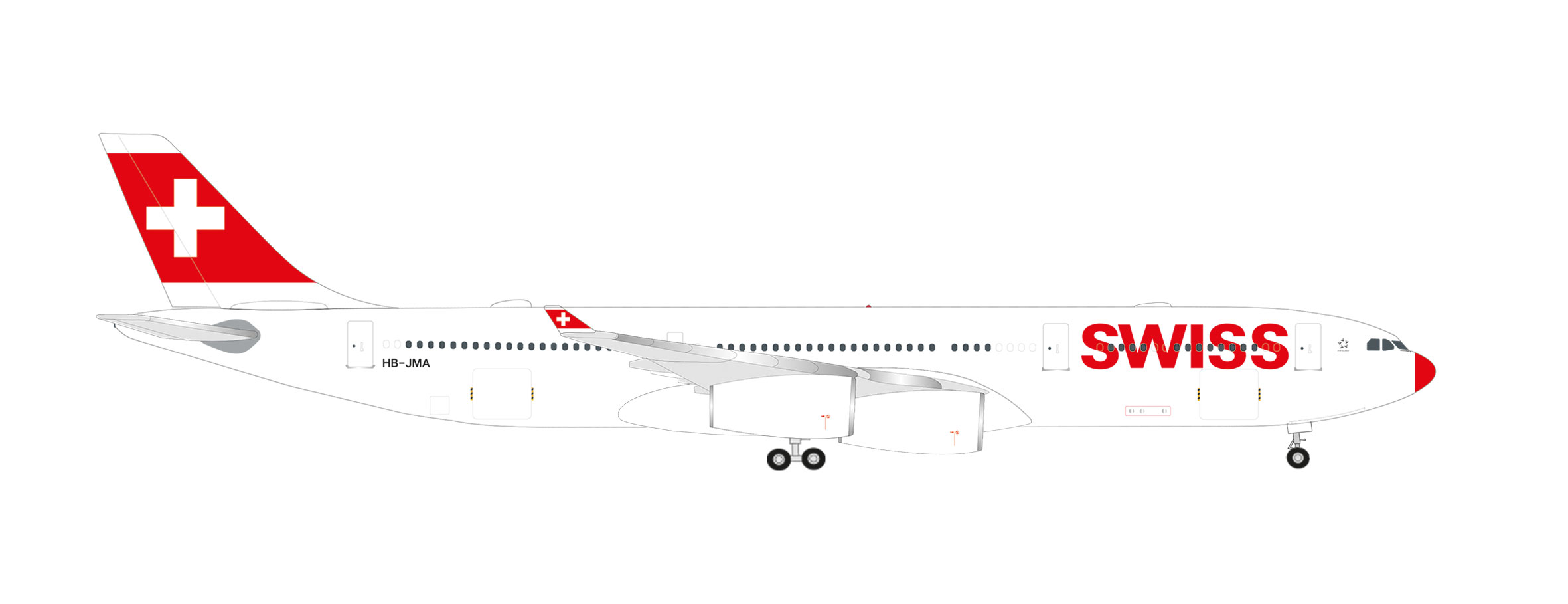 Herpa Wings 538183 | Swiss International Air Lines Airbus A340-300 | 1:500