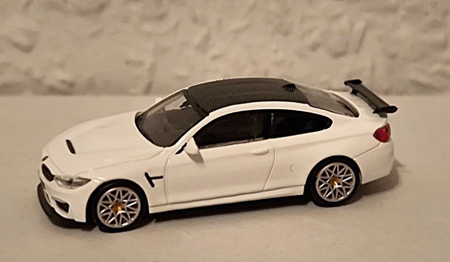 Minichamps 870027105 | BMW M4 GTS | 2016 | White W/ OrangeWheels | 1:87