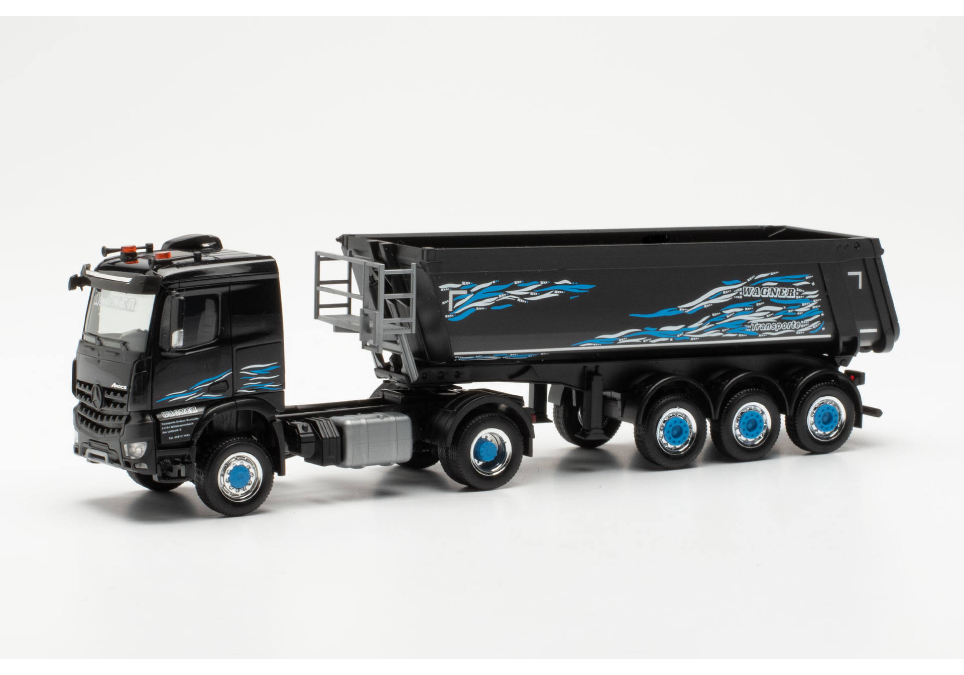 Herpa 316774 | MB Arocs Classicspace 4x4 Kipp-Sattelzug | Wagner Mitteleschenbach | 1:87