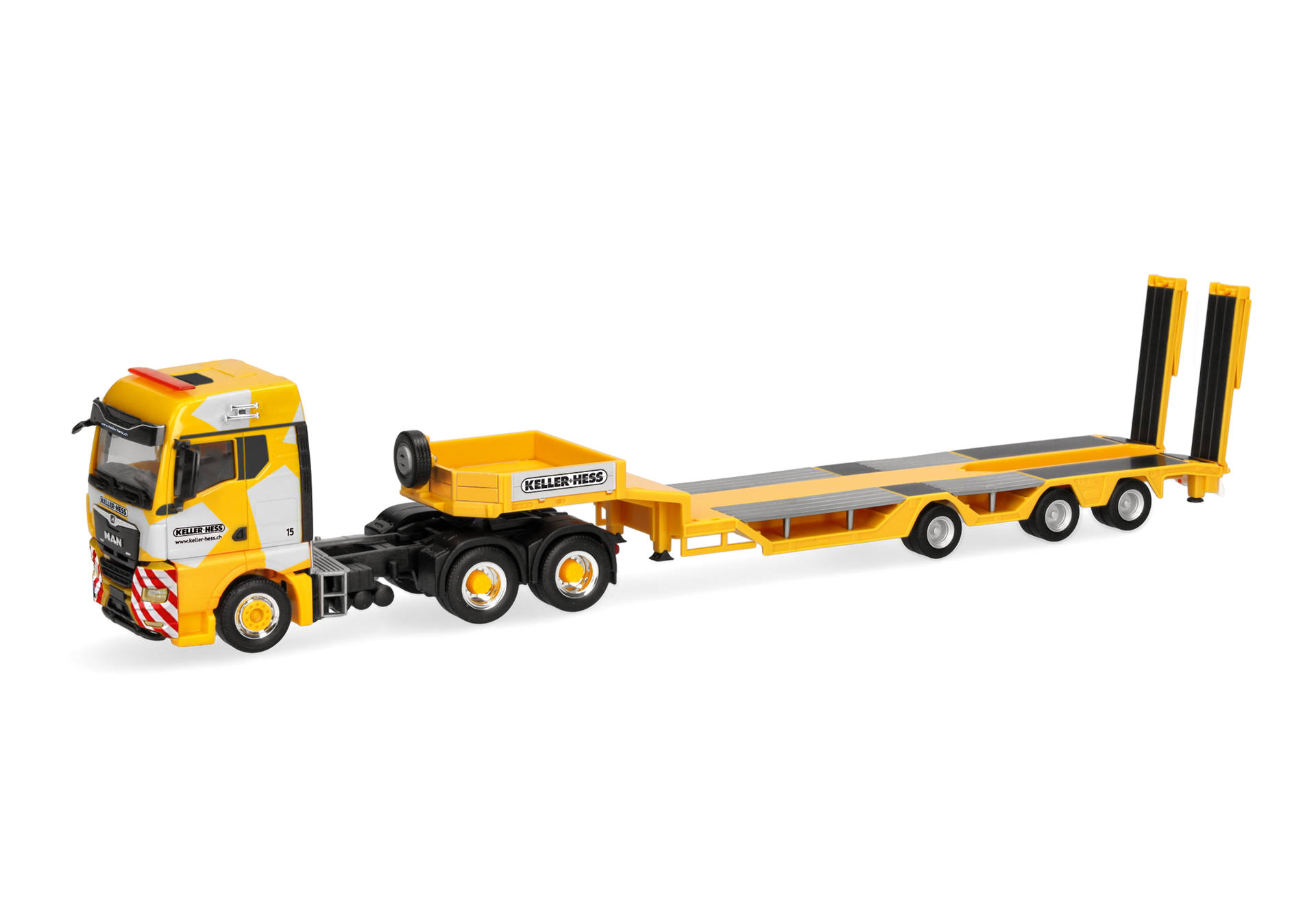 Herpa 321860 | MAN TGX GM | Allrounder-Tieflade-Sattelzug | Keller+Hess (CH) | 1:87