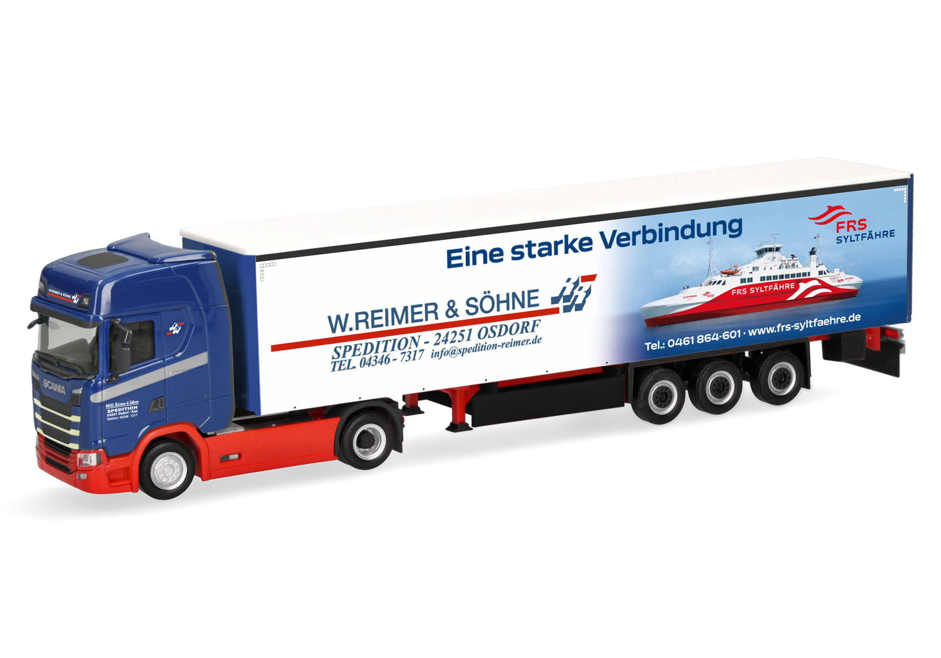 Herpa 322157 | Scania CS 20 HD Gardinenplanen-Sattelzug | Reimer & Söhne | 1:87