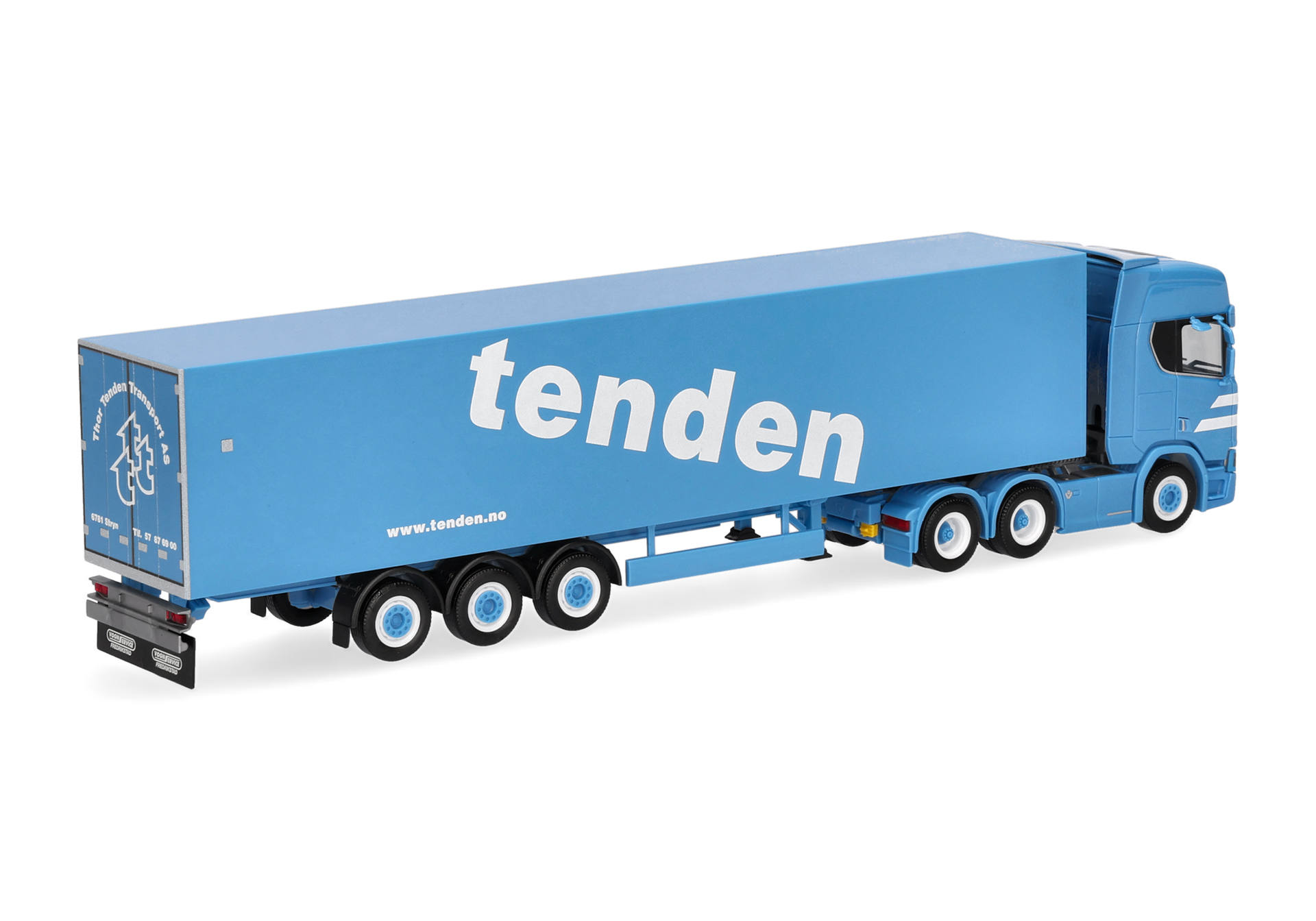 Herpa 321143 | Scania CS 20 Hochdach | 6x4 Kühlkoffer-Sattelzug | Tenden | 1:87