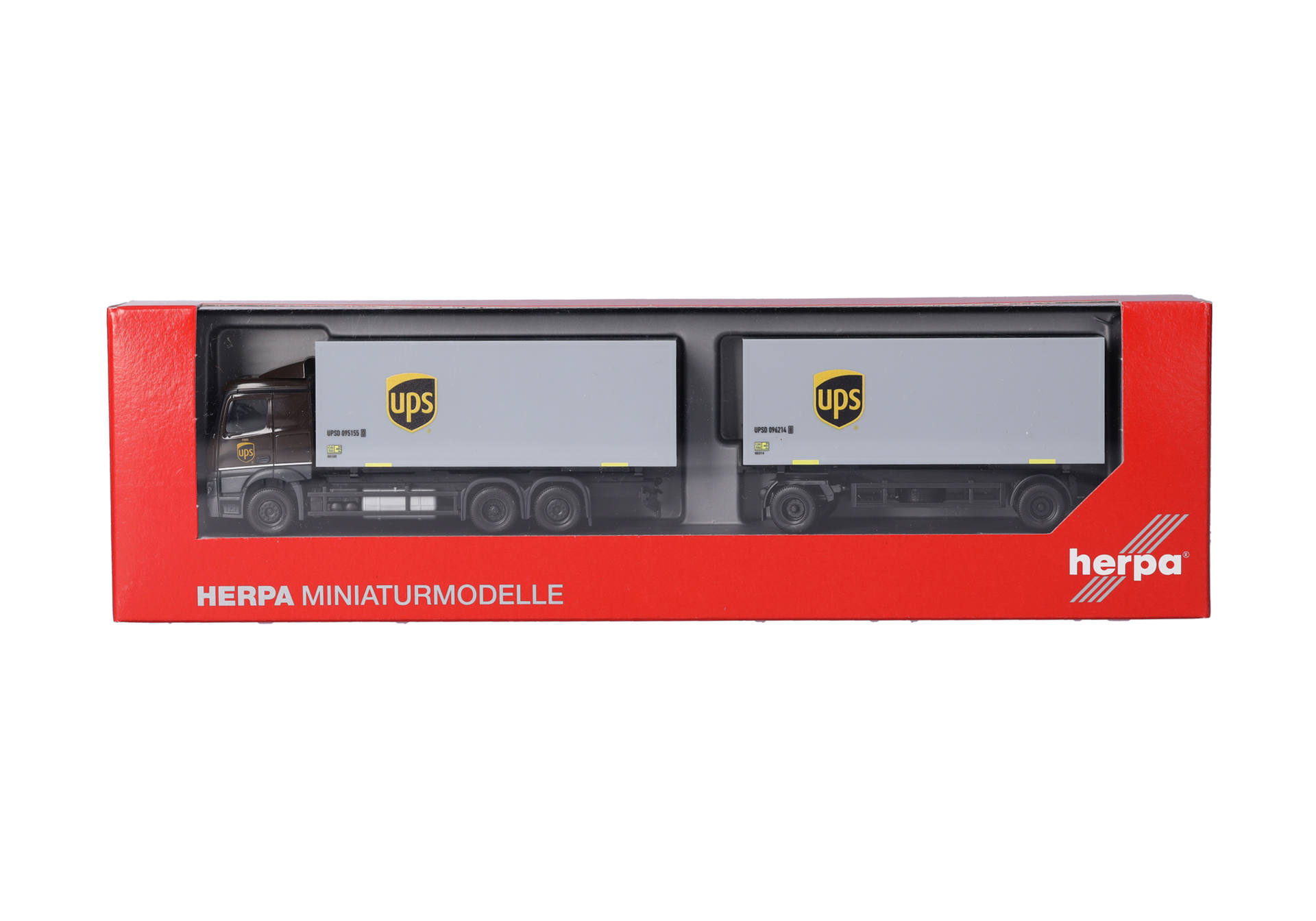 Herpa 317832 | Mercedes-Benz Actros Classicspace | Wechselkoffer-Hängerzug | UPS | 1:87
