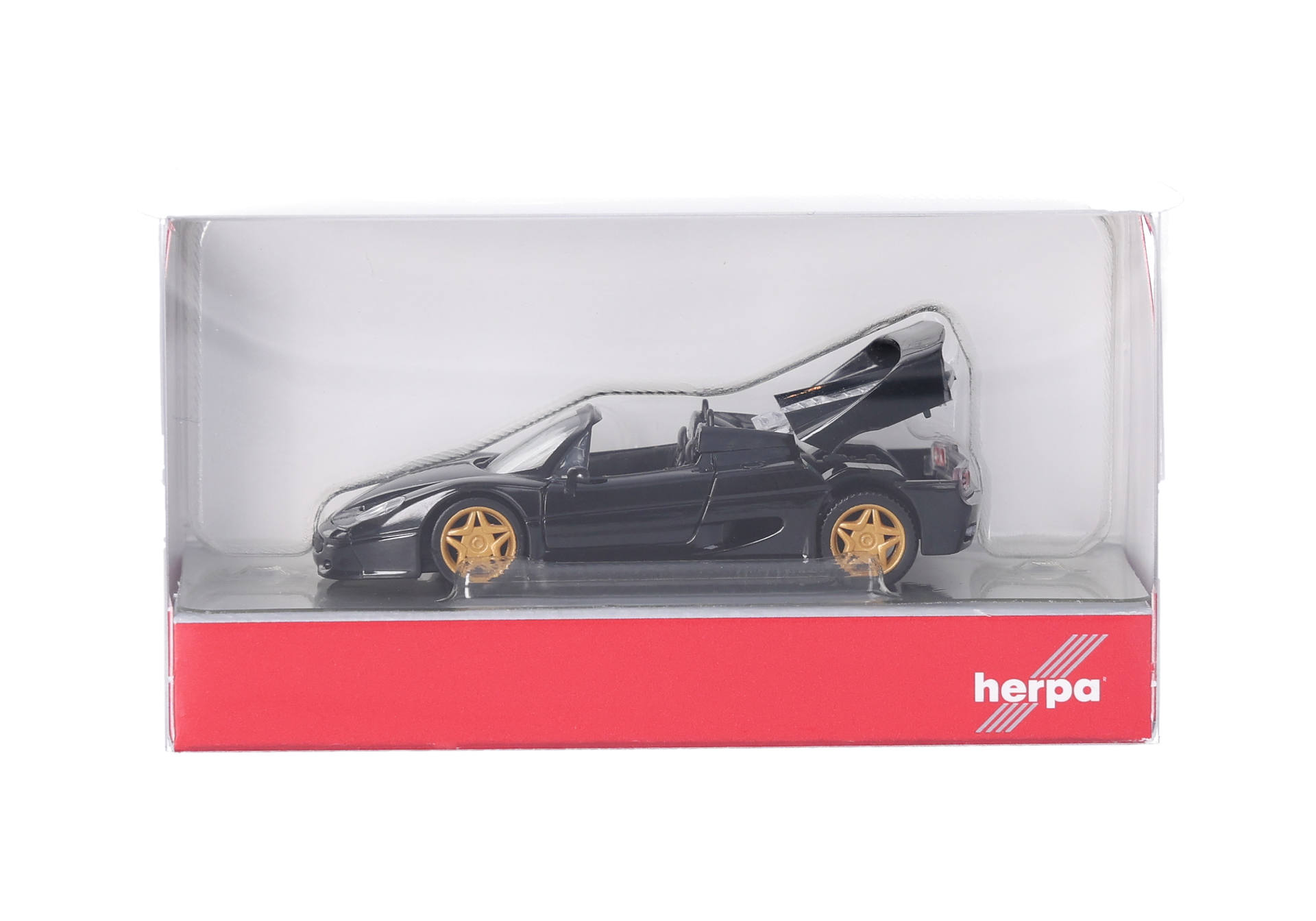 Herpa 025492-003 | Ferrari F50 Spider (Motorabdeckung zum Öffnen) | schwarz |  1:87