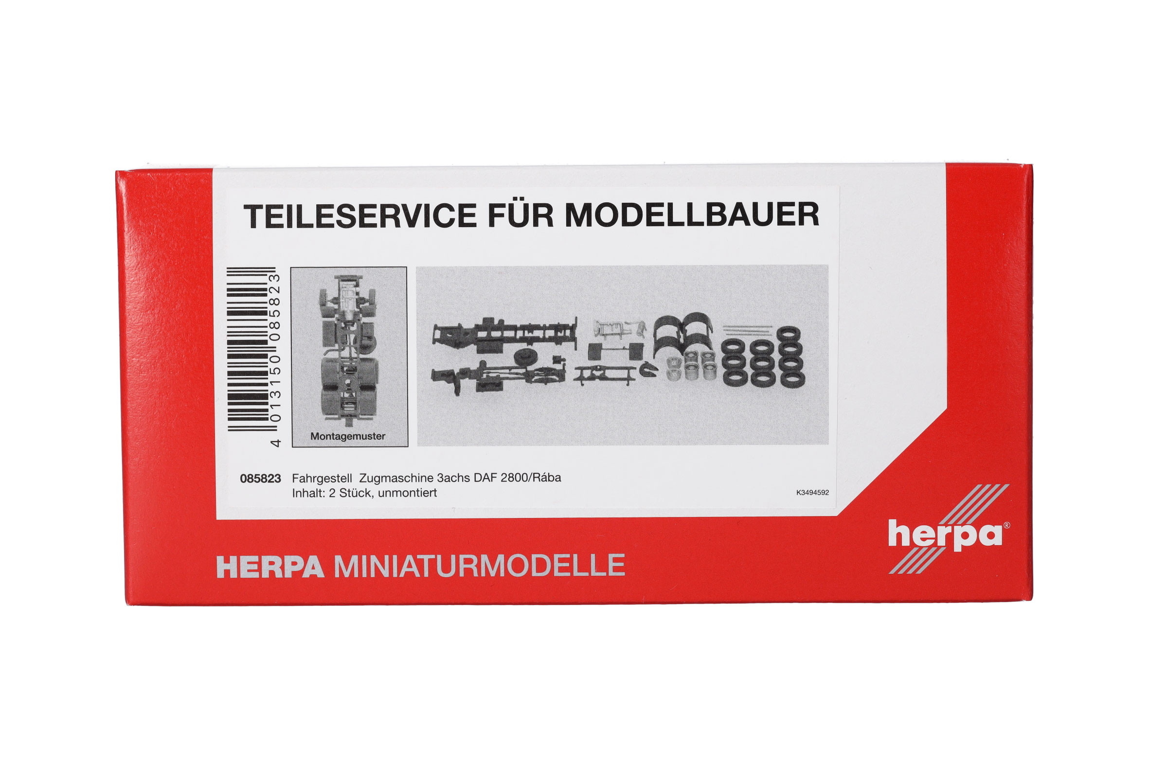 Herpa TS 085823 | Fahrgestell Zugmaschine 3achs | DAF 2800/Rába  | 2 Stück | 1:87