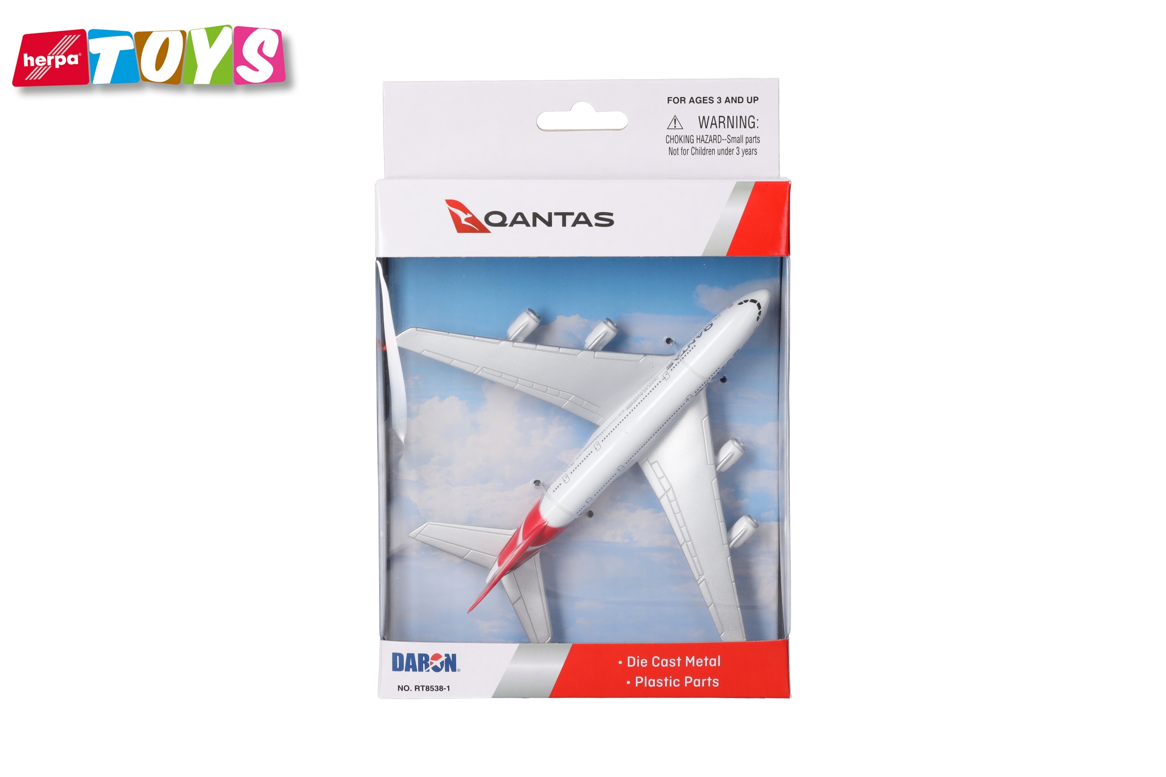 Herpa Toys | 86RT-85381 | Single Airplane Qantas Airbus A380