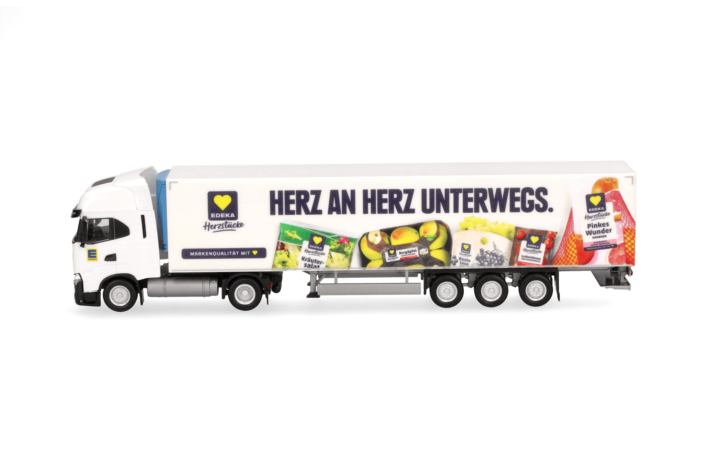 Herpa 319027 | Iveco S-Way Kühlkoffer-Sattelzug | Edeka | 1:87