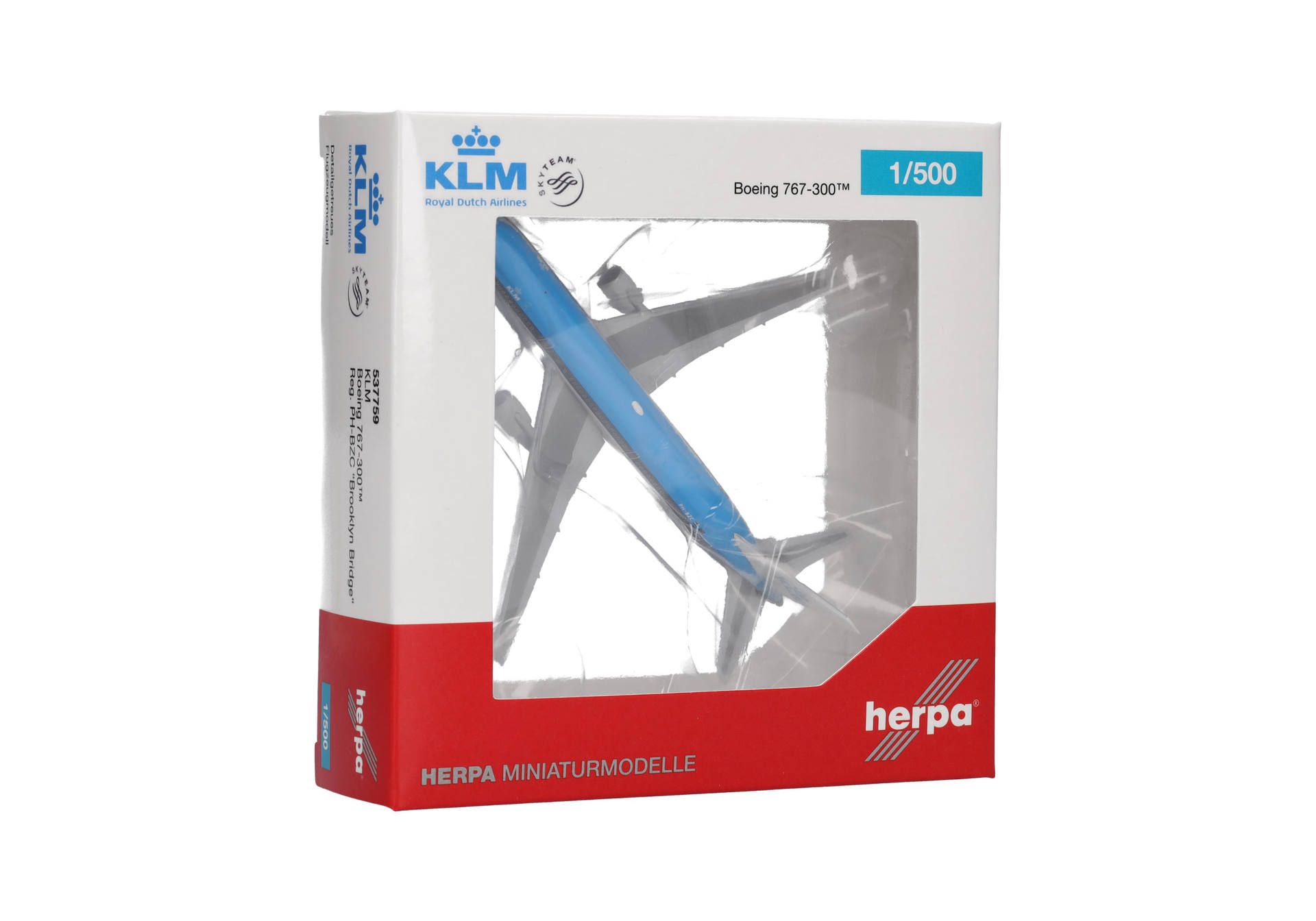 Herpa Wings 537759 | KLM Boeing 767-300 | PH-BZC | 1:500